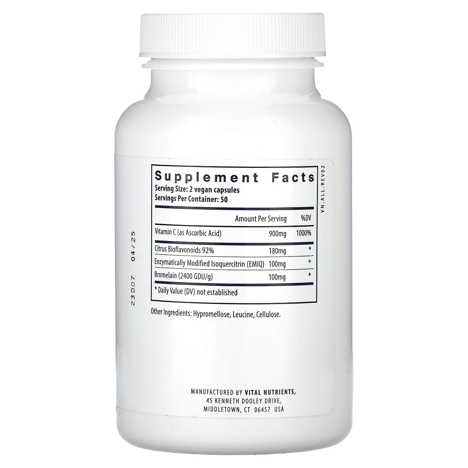 Vital Nutrients, Aller-C, 100 Vegan Capsules - Image 2