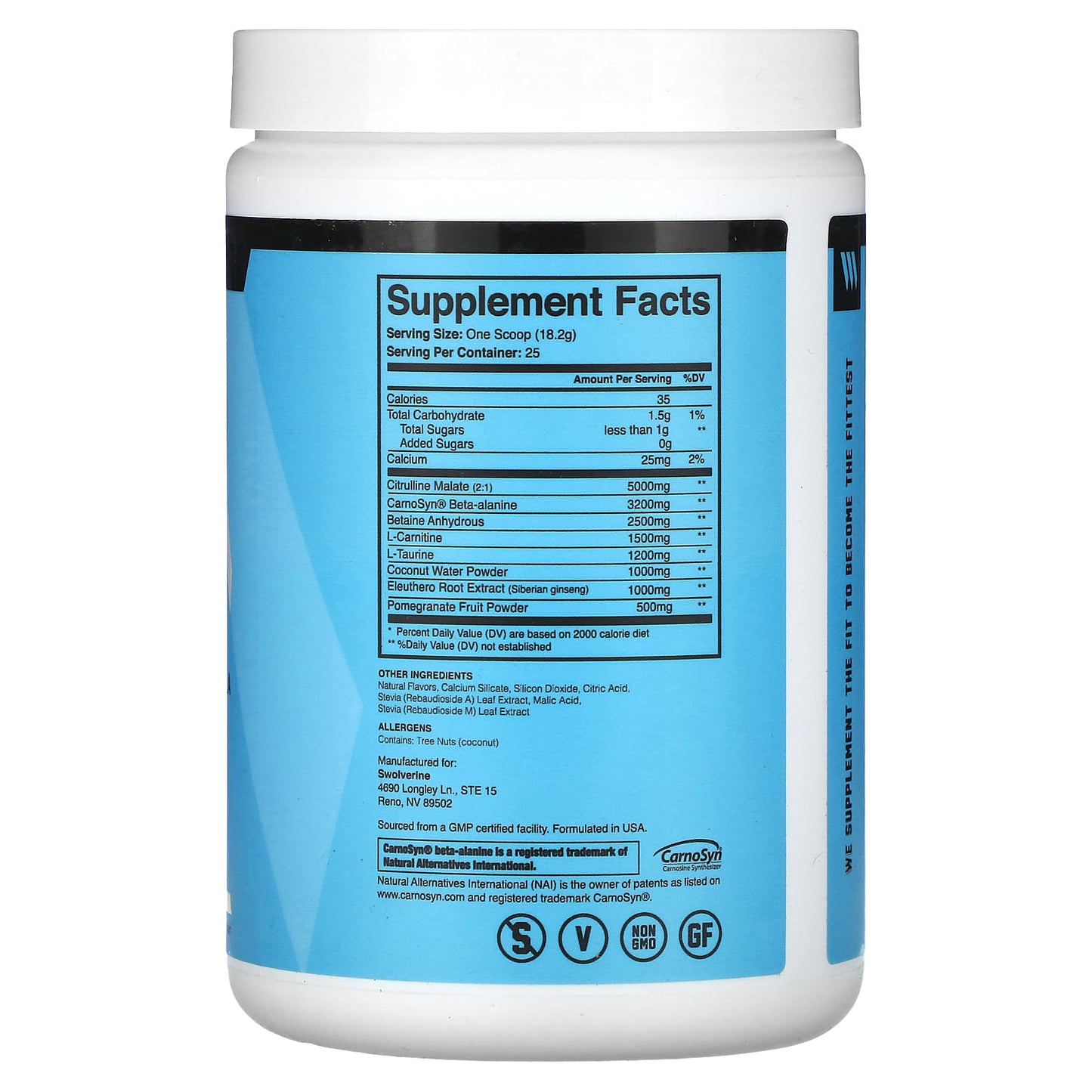 Swolverine, Pre, Advance Pre-Workout Formula, Mango Lemonade, 1 lb (457 g) - Image 2