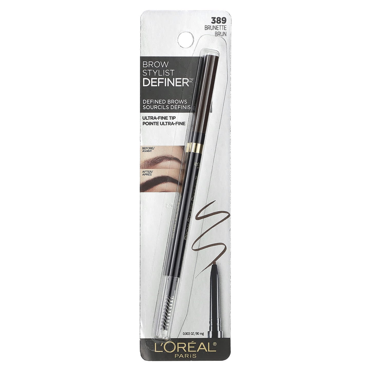 L'Oréal, Brow Stylist Definer, 389 Brunette, 0.003 oz (90 mg) - Image 2