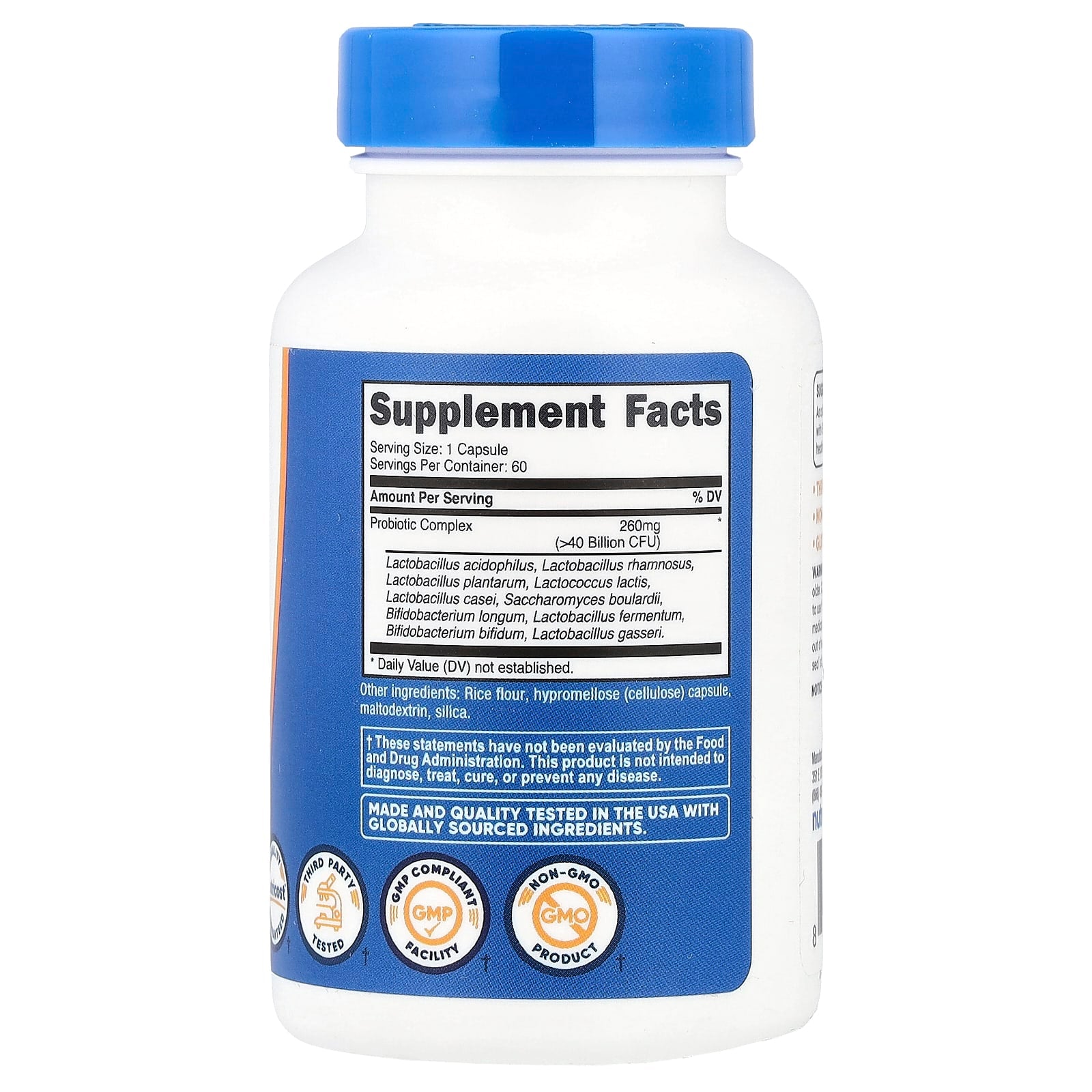 Nutricost, Probiotic Complex, >40 Billion CFU, 60 Capsules - Image 2