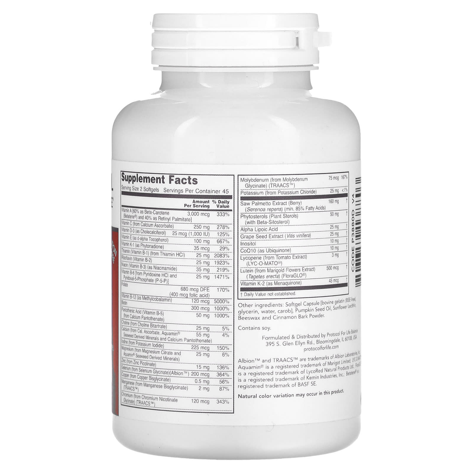 Protocol for Life Balance, Ortho Multi, Softgels for Men, 90 Softgels - Image 2