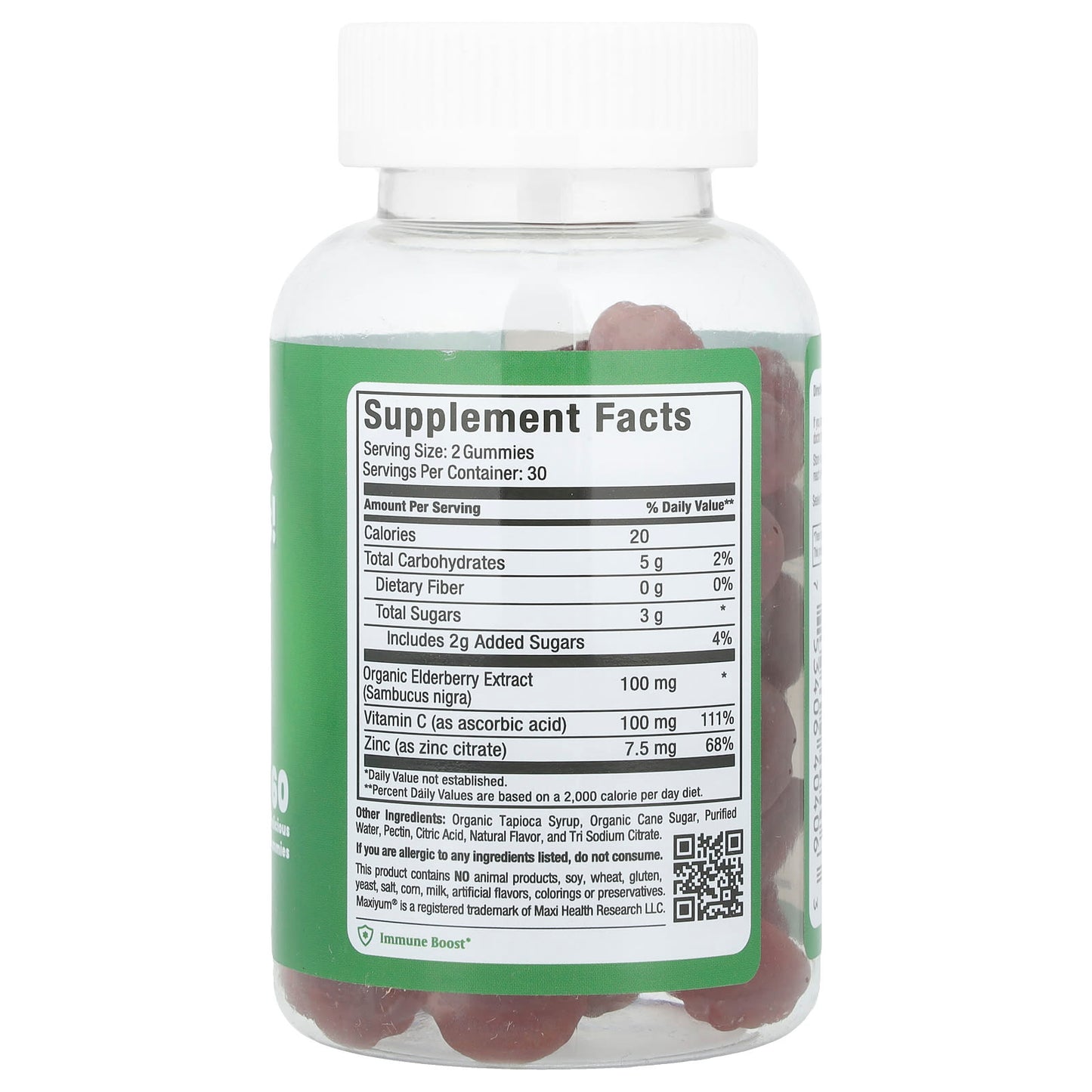 Maxi Health, Elderberry C & Zinc-Licious! Gummies, 60 Gummies - Image 2