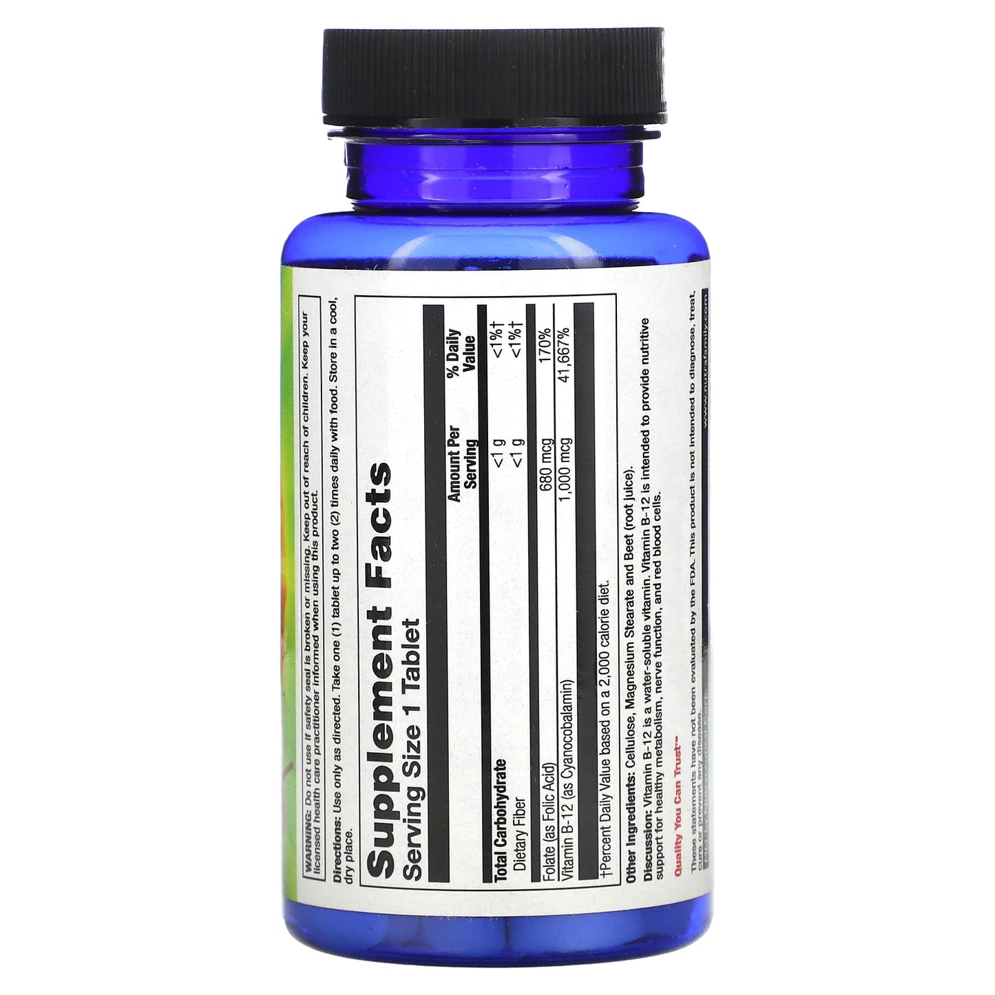 Nature's Life, B-12, 1,000 mcg, 100 Tablets - Image 2