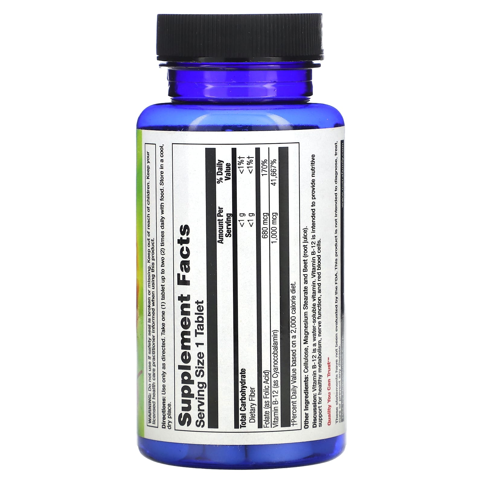Nature's Life, B-12, 1,000 mcg, 100 Tablets - Image 2