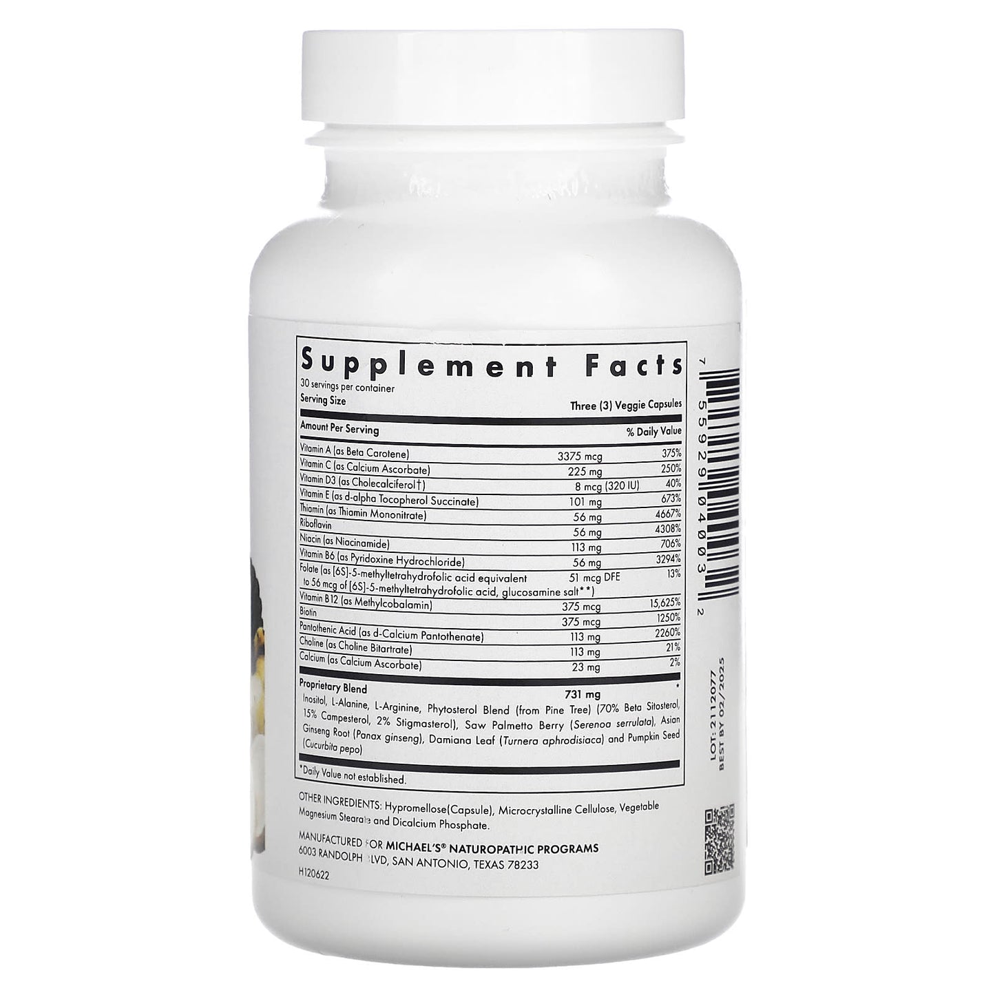 Michael's Health, For Men, Multivitamin Capsules , 90 Vegetarian Capsules - Image 2