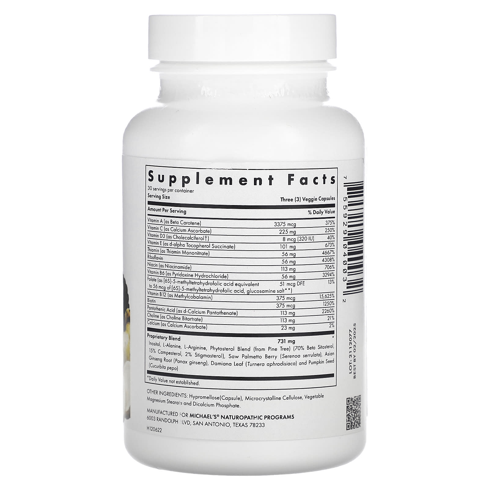 Michael's Health, For Men, Multivitamin Capsules , 90 Vegetarian Capsules - Image 2
