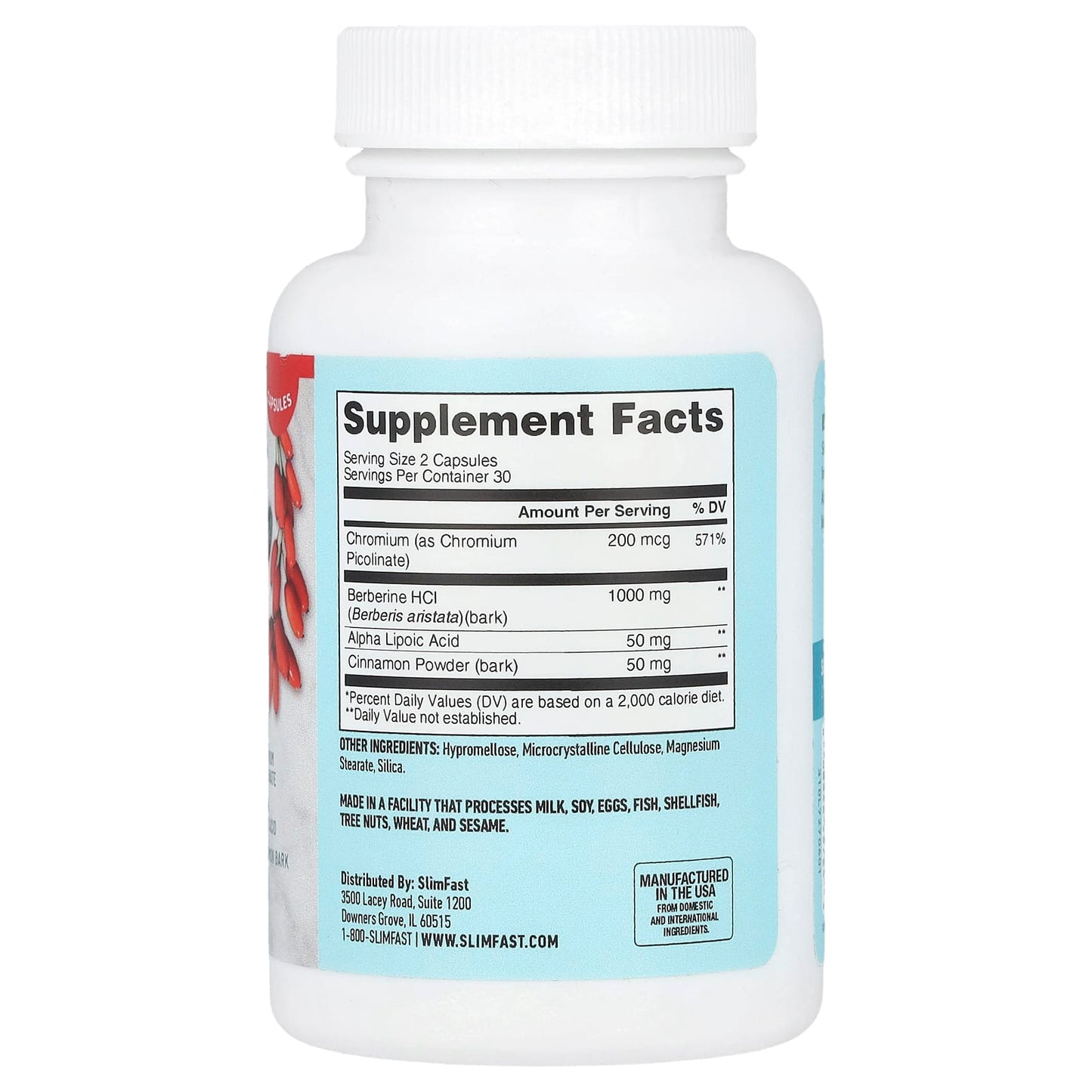 SlimFast, Berberine Plus, 60 Capsules - Image 2