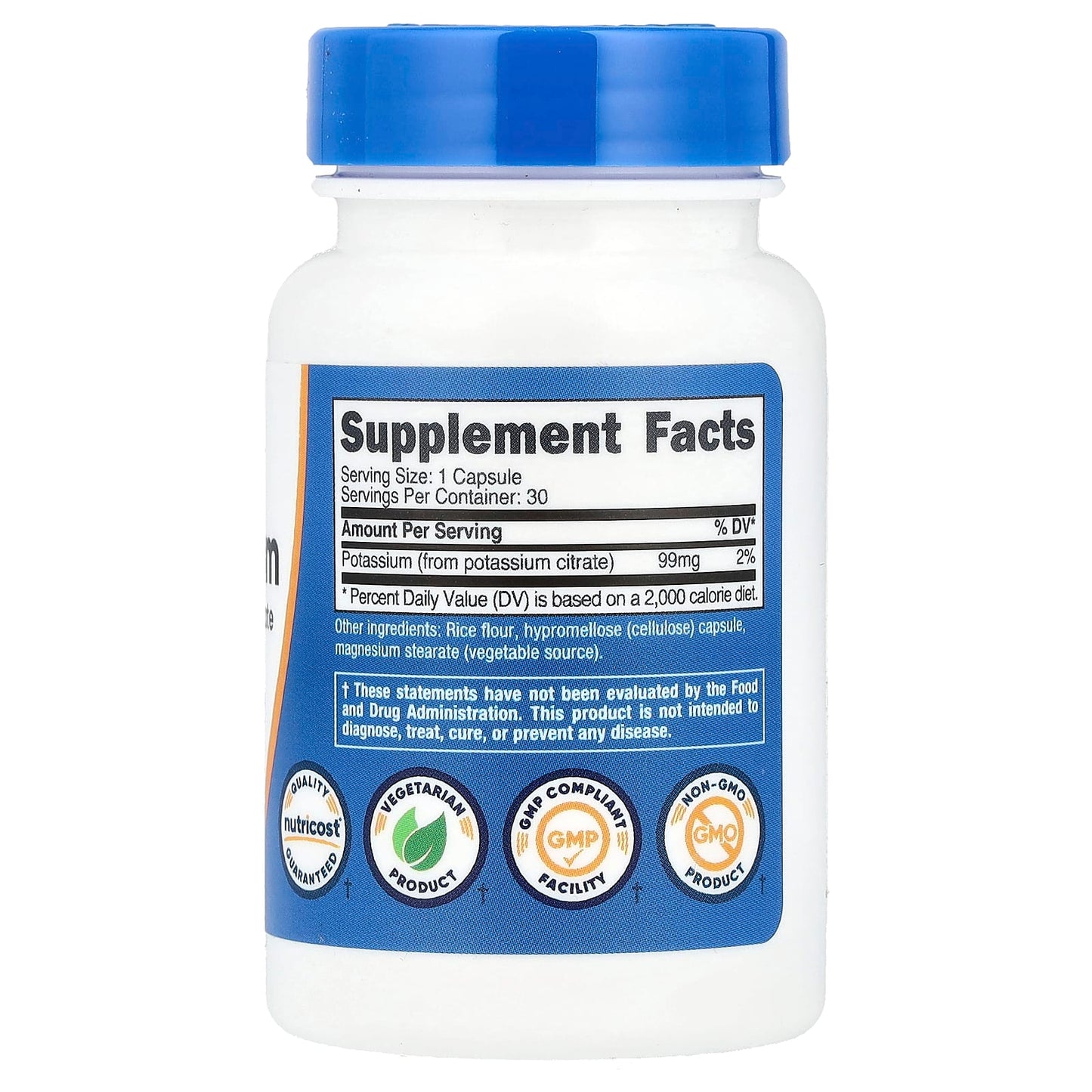 Nutricost, Potassium, 99 mg , 30 Capsules - Image 2