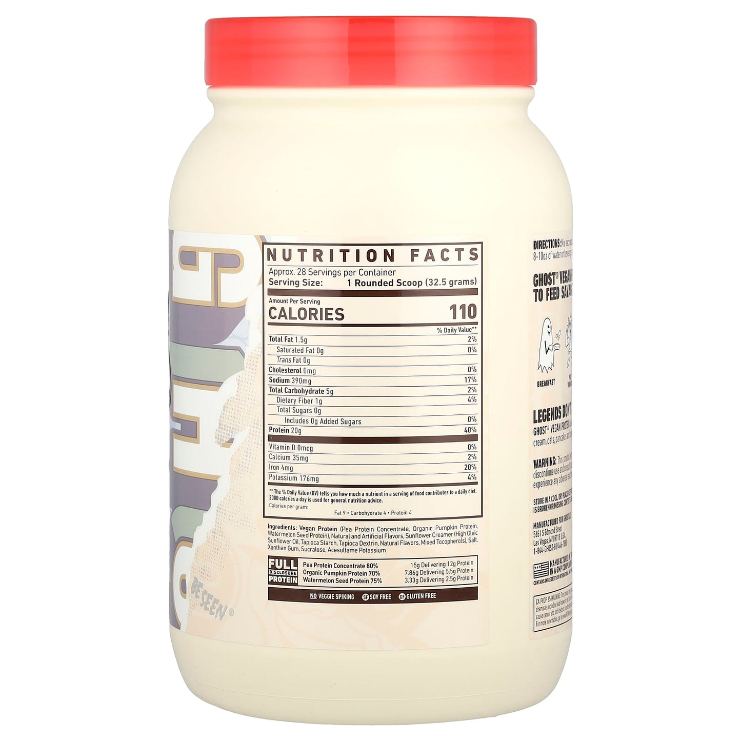 Ghost Vegan Protein Pancake Batter, 2 lbs (910g) - Soy & Gluten Free - Image 2