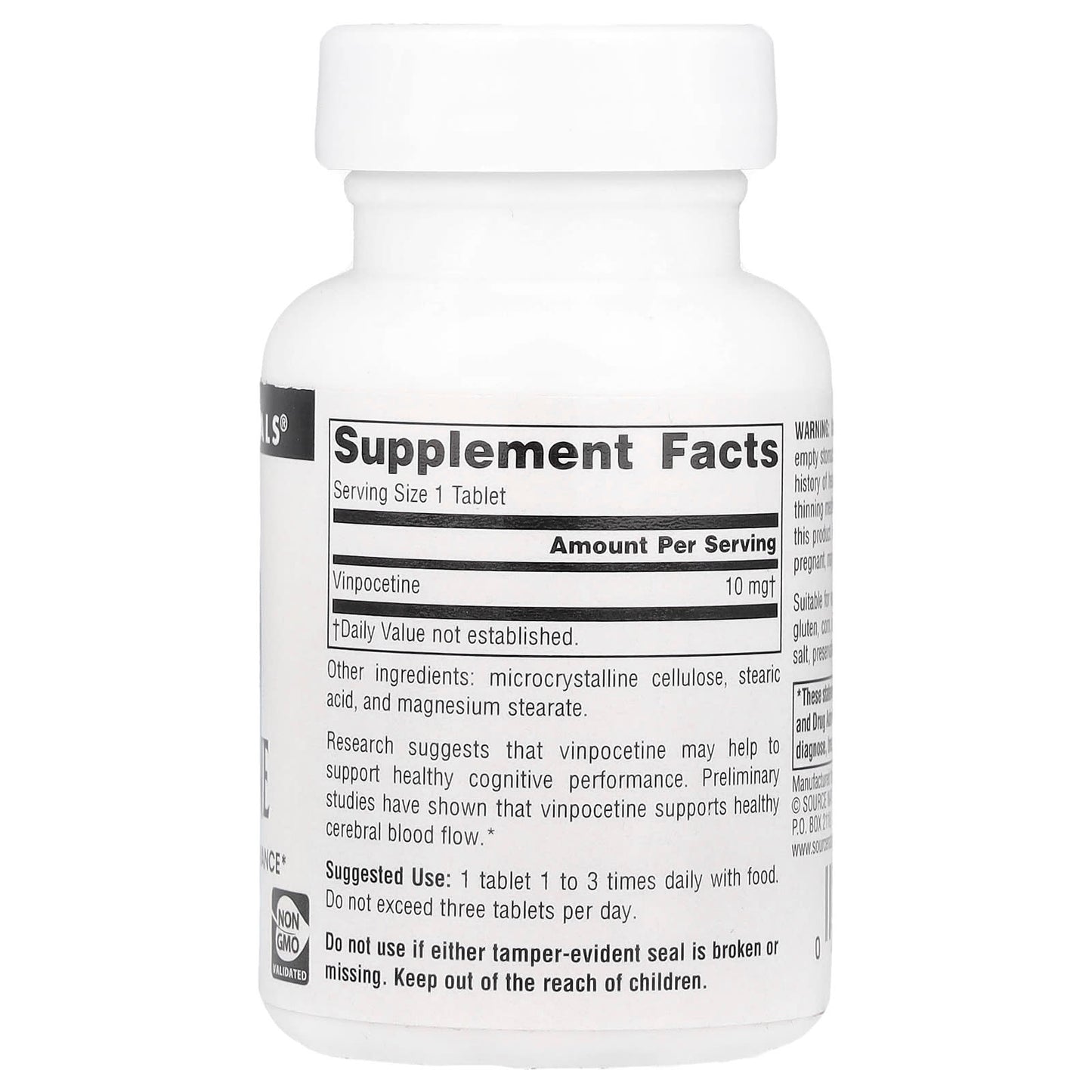 Source Naturals, Vinpocetine , 10 mg, 60 Tablets - Image 2
