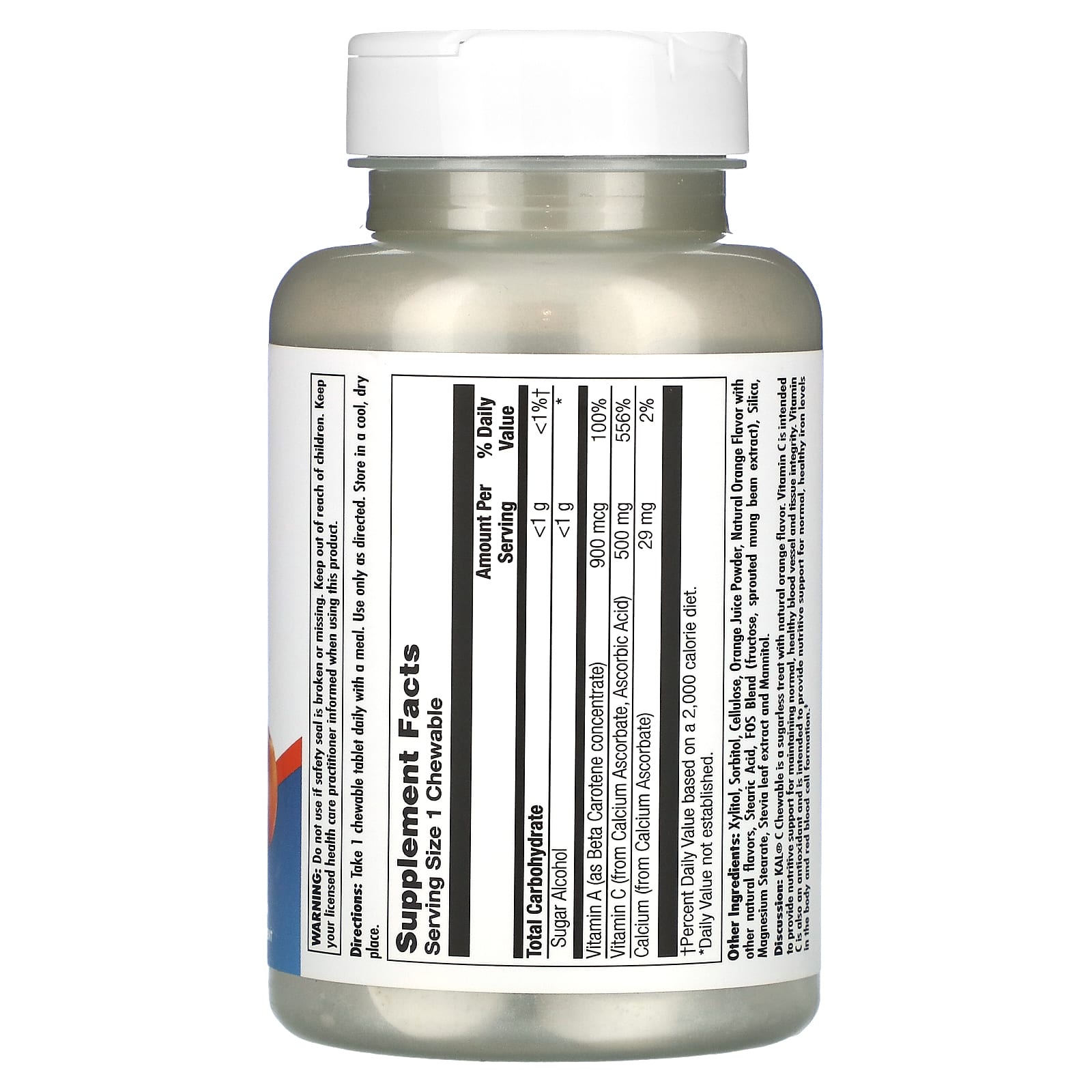 Boost Immune System with KAL C Chewable Tablets, Sugar-Free, 60 Count - Image 2