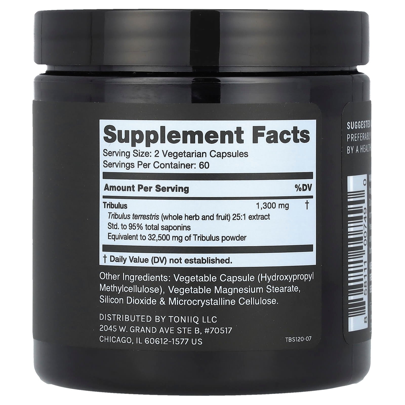 Toniiq, Tribulus, 120 Capsules (650 mg per Capsule) - Image 2