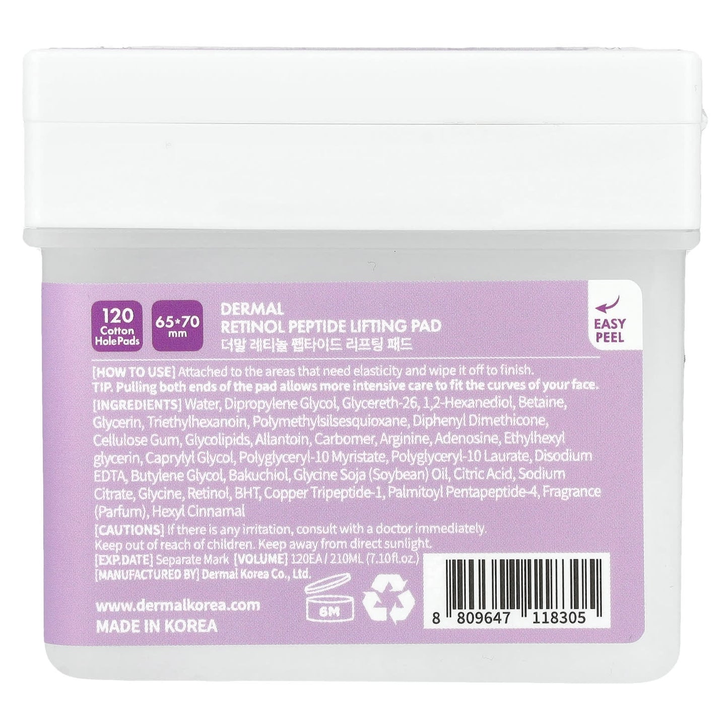 Dermal Retinol Peptide Face Lifting Pad for Smoother Wrinkled Skin - Image 2