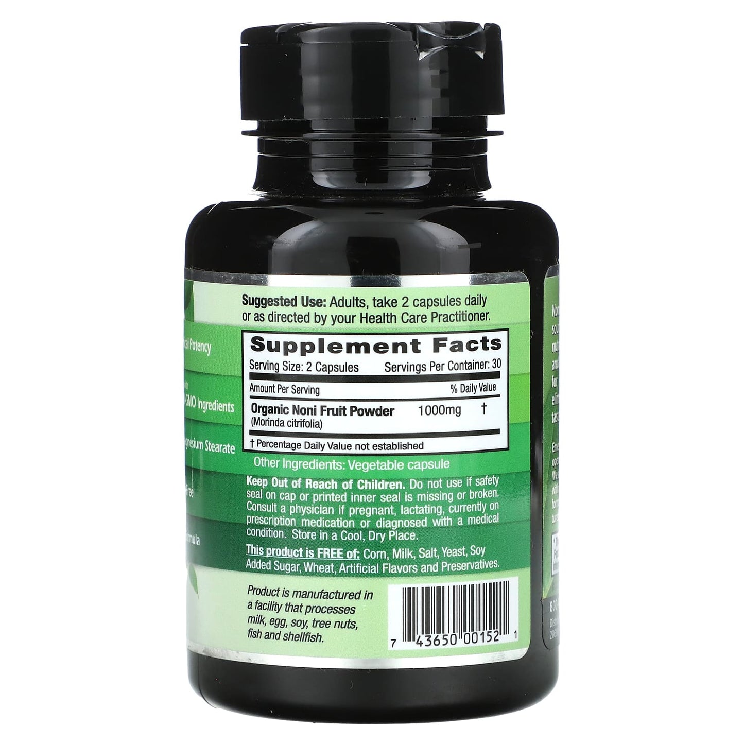 Emerald Laboratories Noni Fruit Capsules - 60 Veggie Capsules (500mg Each) - Image 2