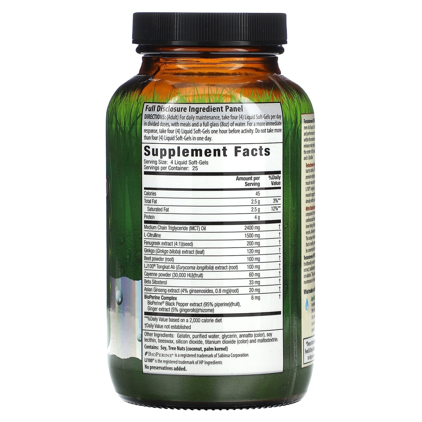 Irwin Naturals Testosterone Booster with Nitric Oxide Support - Image 2