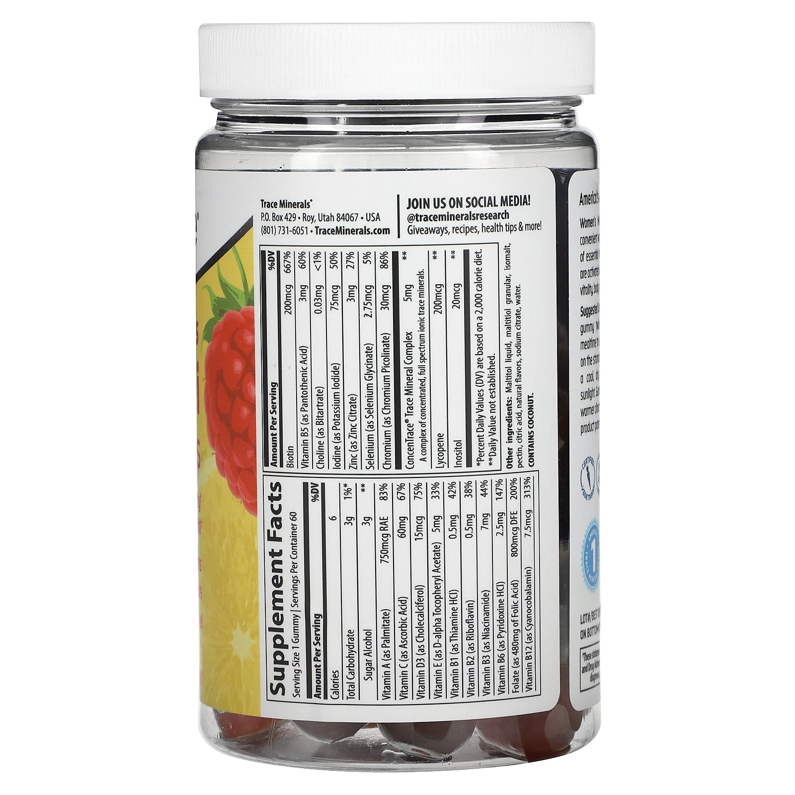 Trace, Women's Multi Gummies, Berry Lemonade, 60 Gummies - Image 2