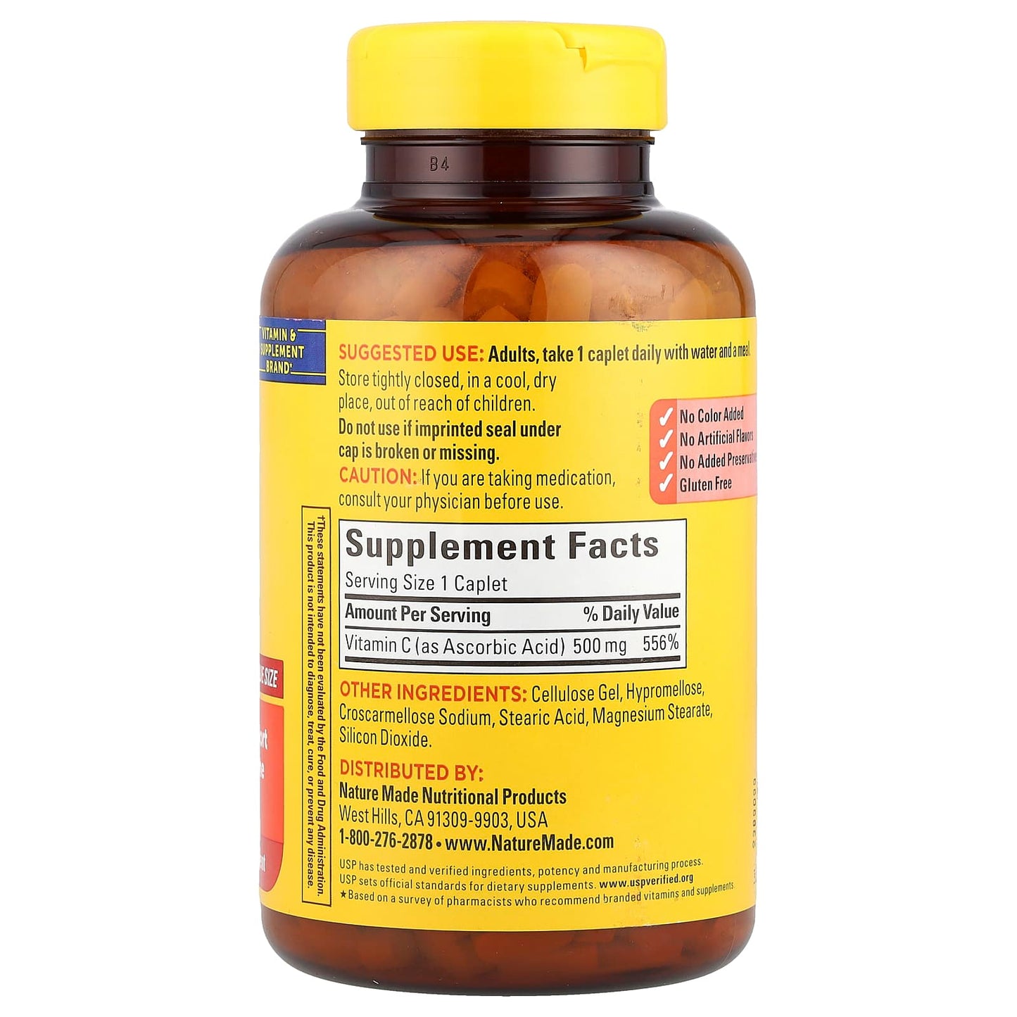 Nature Made, Vitamin C, 500 mg, 500 Caplets - Image 2