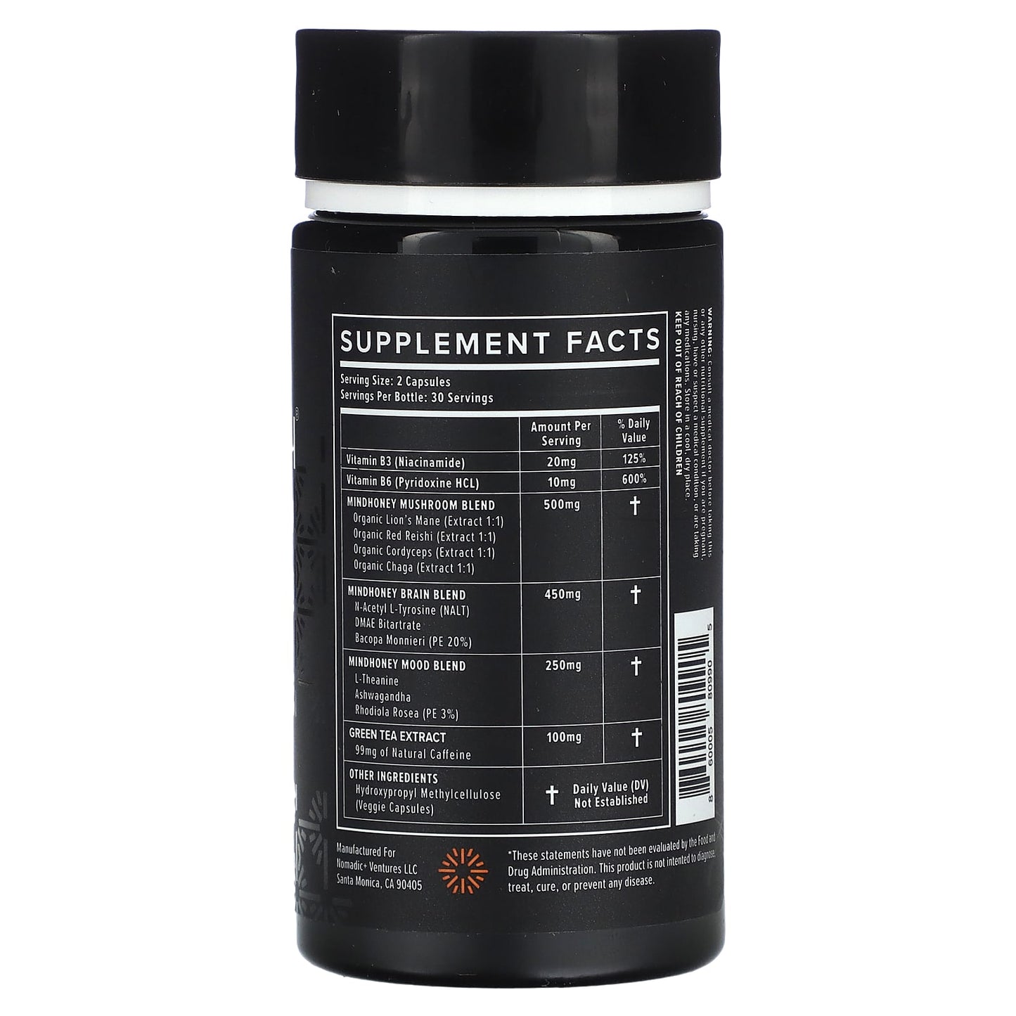 Mindhoney, Dose, Adaptogenic Nootropic, 60 Capsules - Image 2