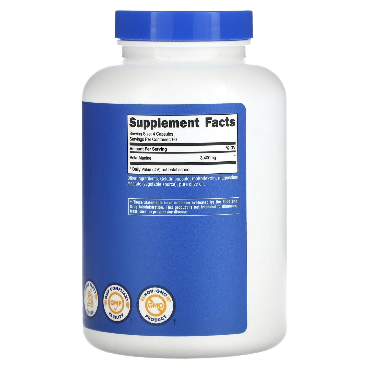 Nutricost, Beta-Alanine, 240 Capsules (850 mg per Capsule) - Image 2