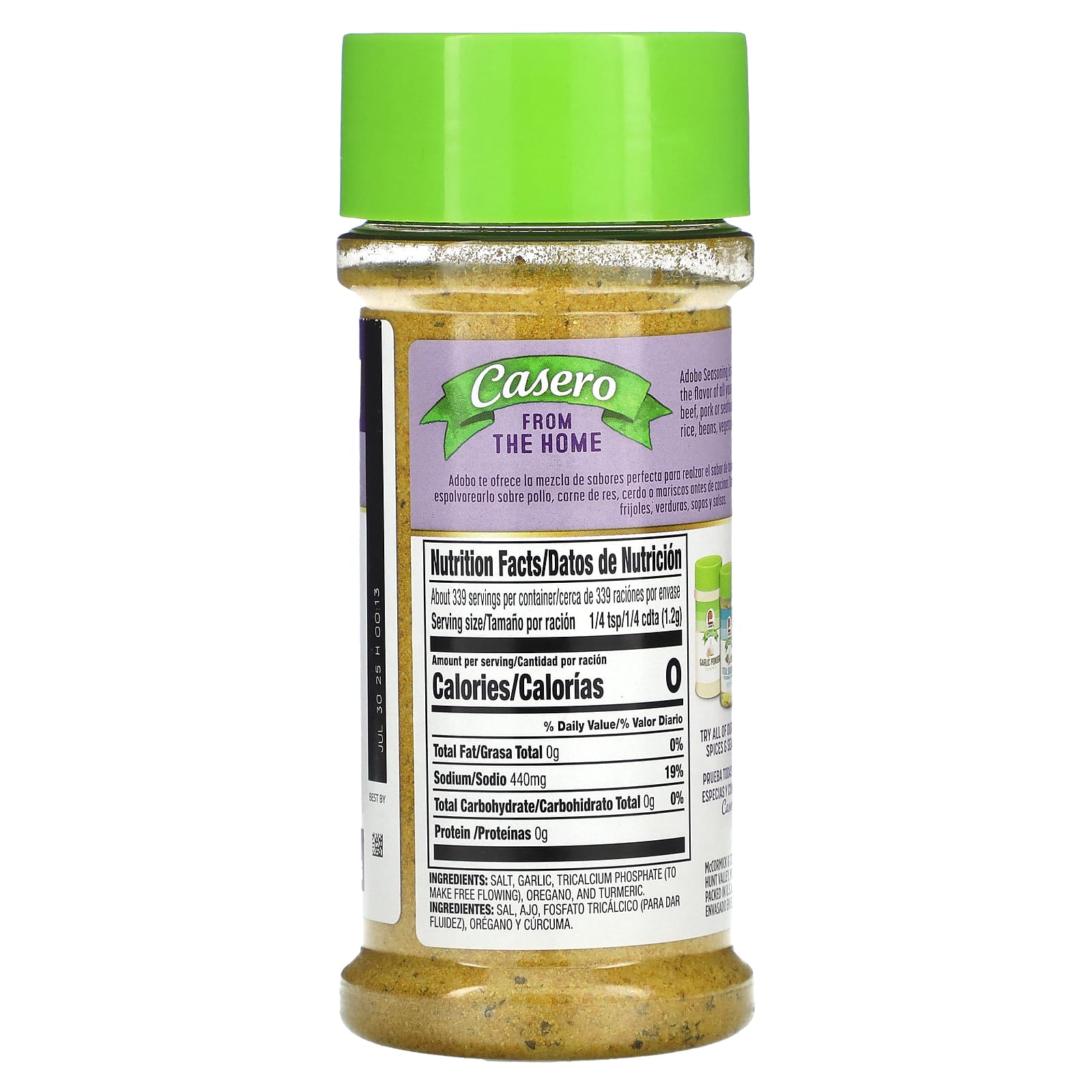 Lawry's, Casero, Adobo Seasoning Without Pepper, 14.37 oz (407 g) - Image 2