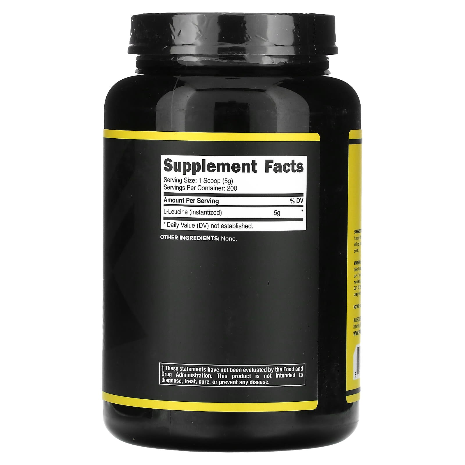 Primaforce, L-Leucine, Unflavored, 2.2 lb (1,000 g) - Image 2