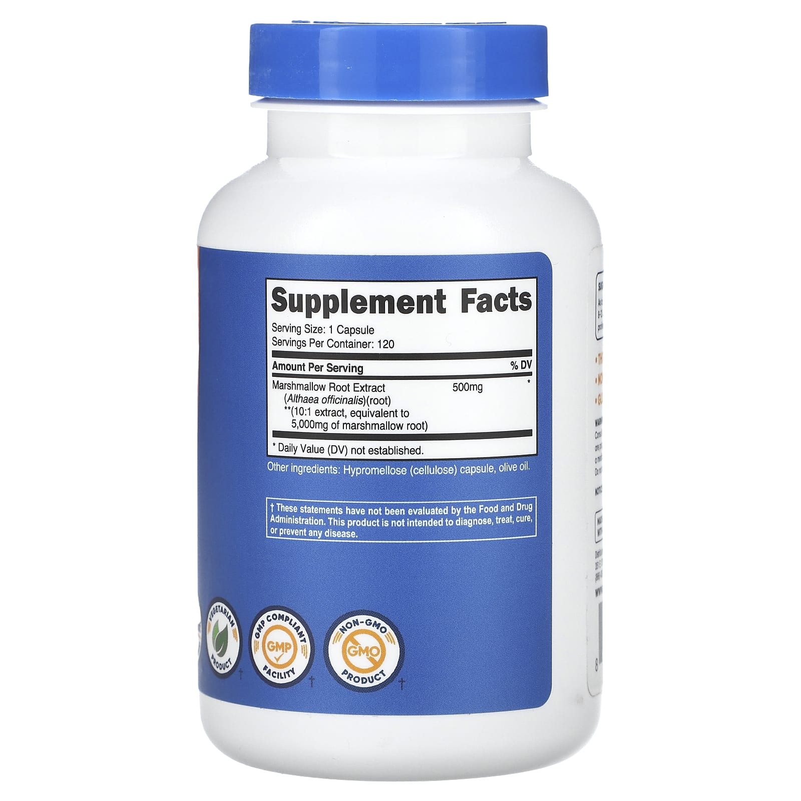 Nutricost, Marshmallow Root, 5,000 mg, 120 Capsules - Image 2