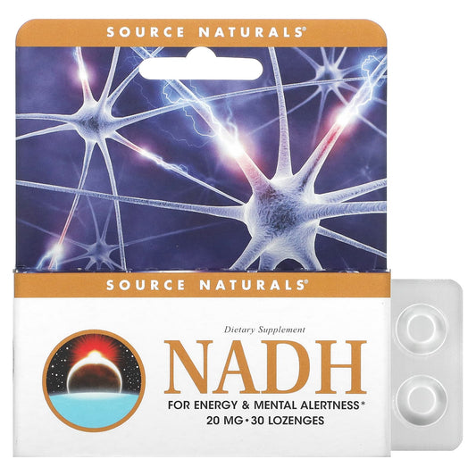 Source Naturals, NADH, 20 mg, 30 Lozenges - Image 1
