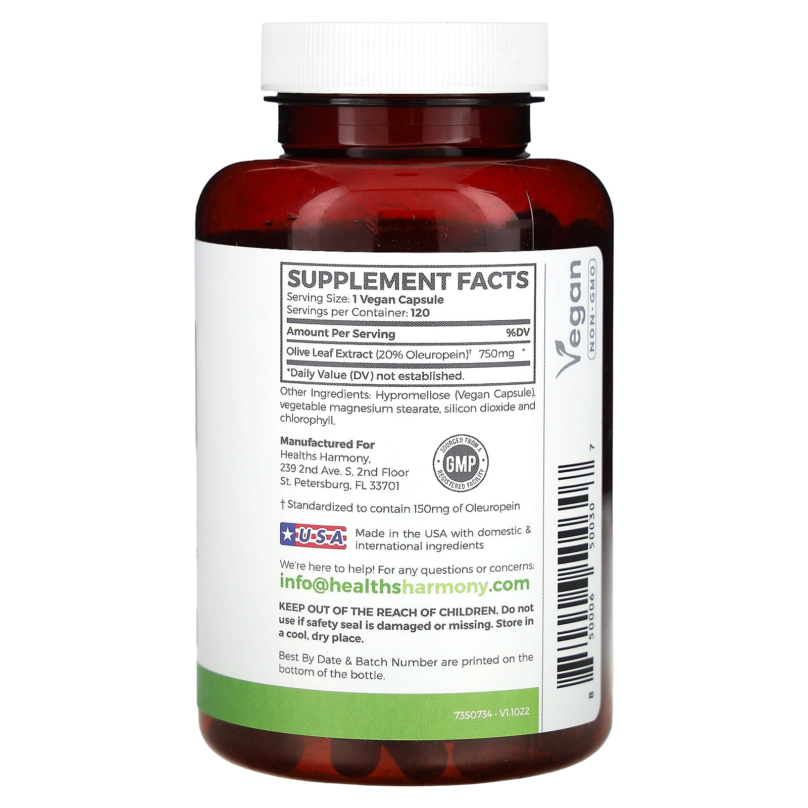 Boost Immune System with 750mg Olive Leaf Extract - 120 Capsules - Image 2