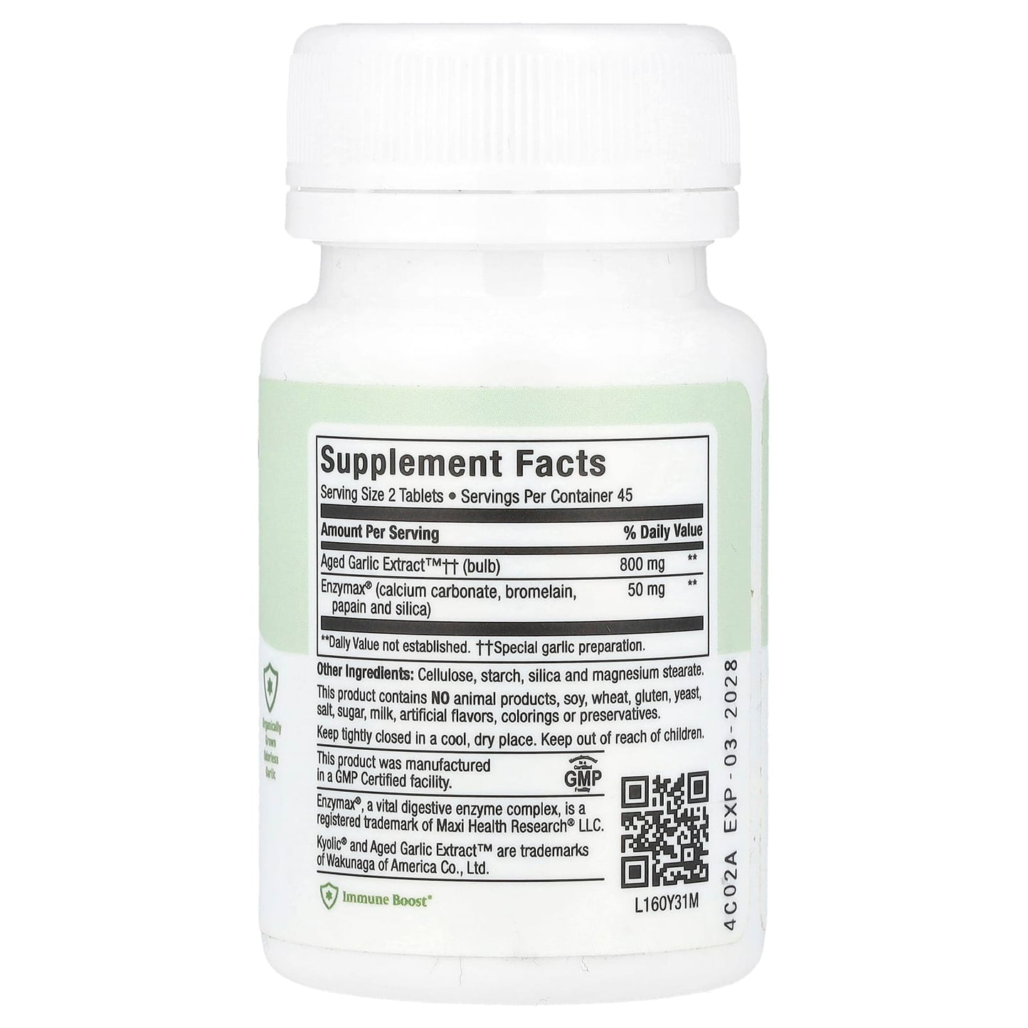 Maxi Health, Kyolic®, Aged Garlic Extract™, 90 Tablets - Image 2