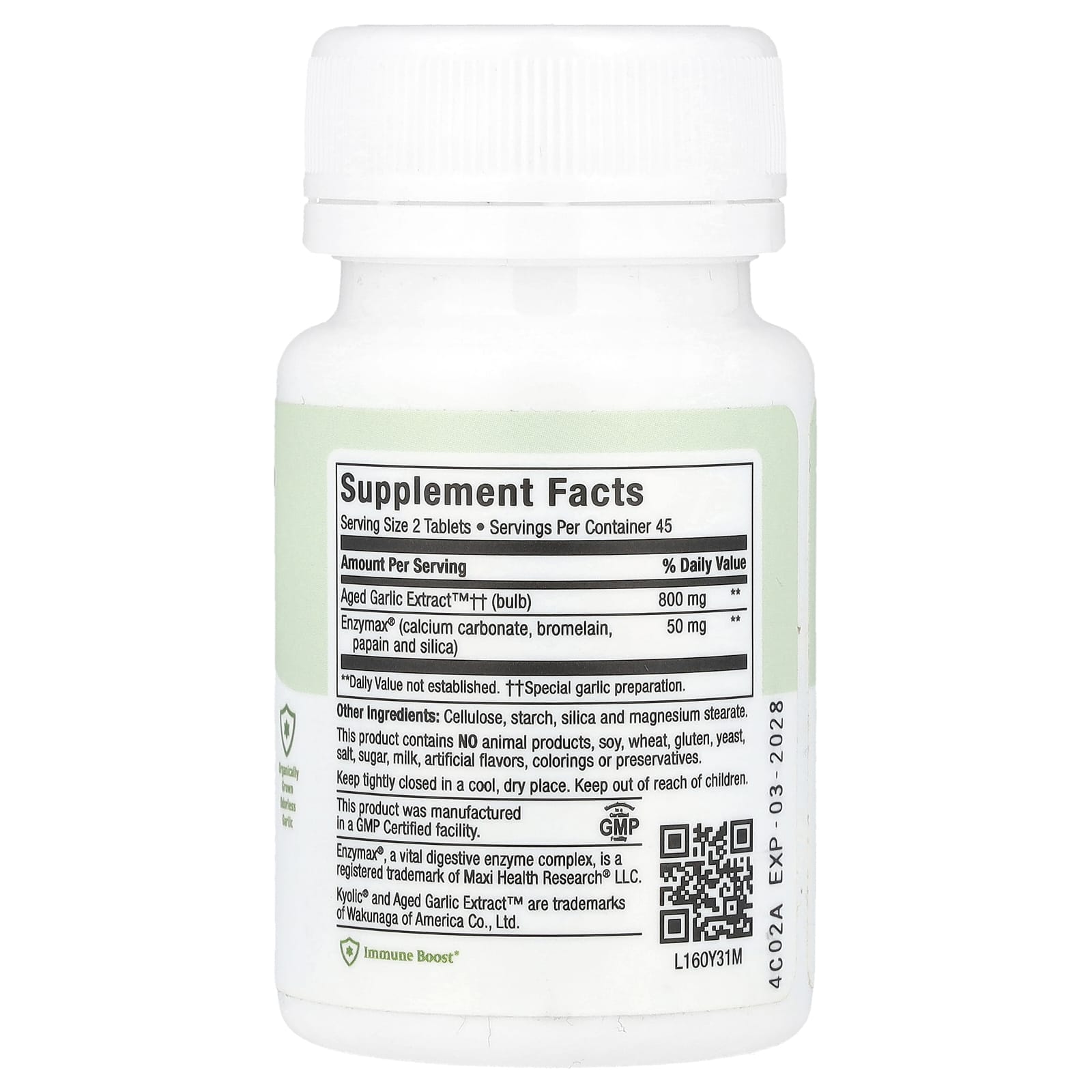 Maxi Health, Kyolic®, Aged Garlic Extract™, 90 Tablets - Image 2