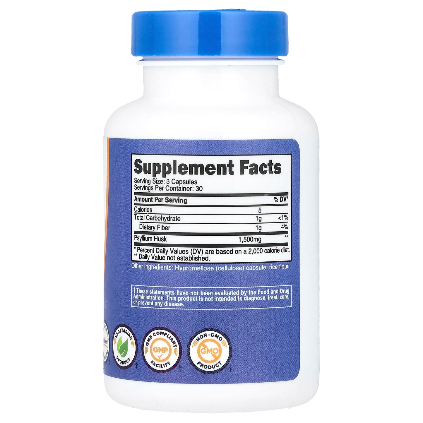 Nutricost, Psyllium Husk, 90 Capsules, (500 mg per Capsule) - Image 2