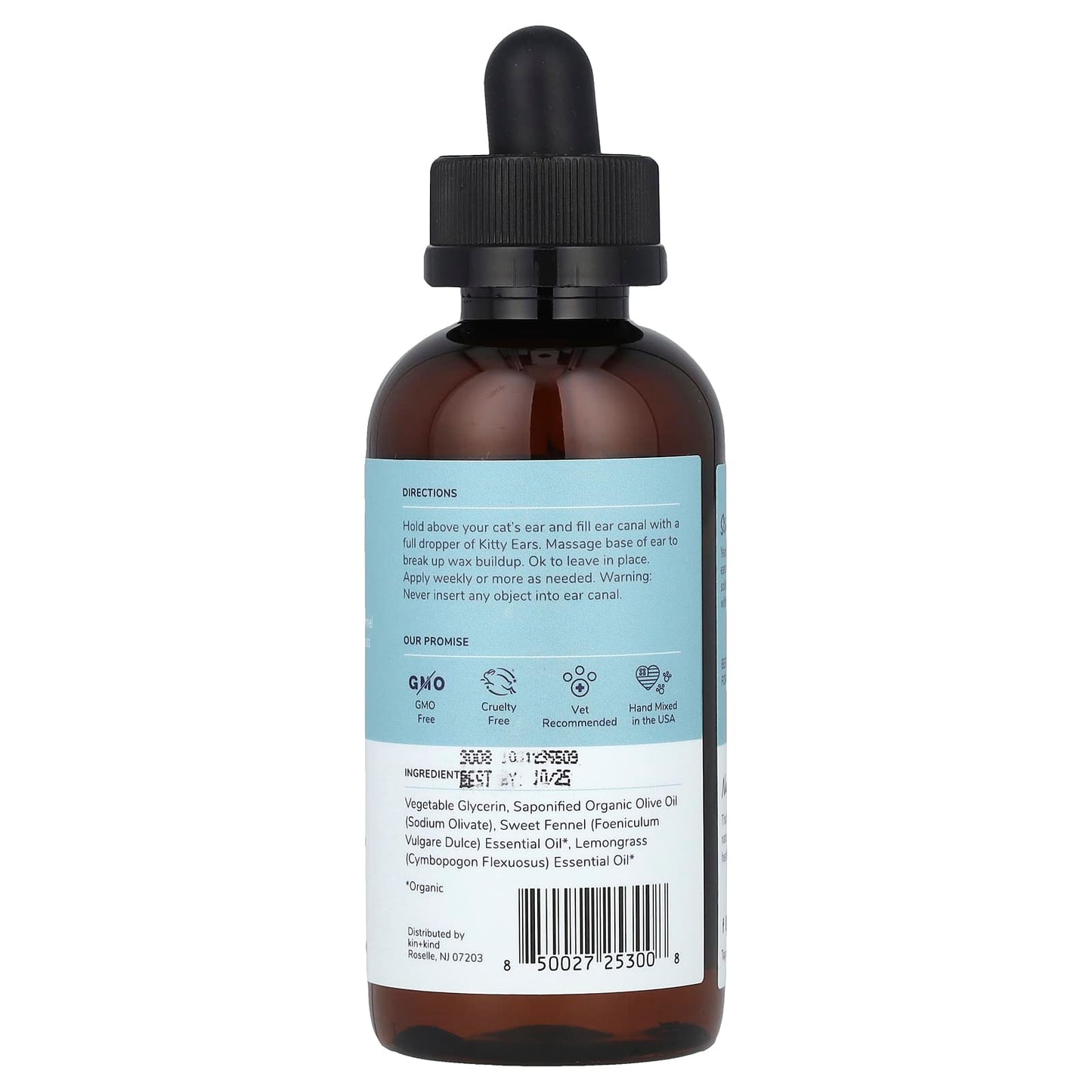 Kin+Kind, Kitty Ears, Leave-In Cleanse and Relief, Sweet Fennel Lemongrass, 4 fl oz (118 ml) - Image 2