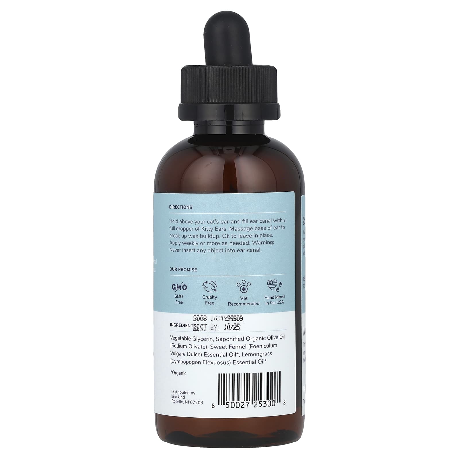 Kin+Kind, Kitty Ears, Leave-In Cleanse and Relief, Sweet Fennel Lemongrass, 4 fl oz (118 ml) - Image 2