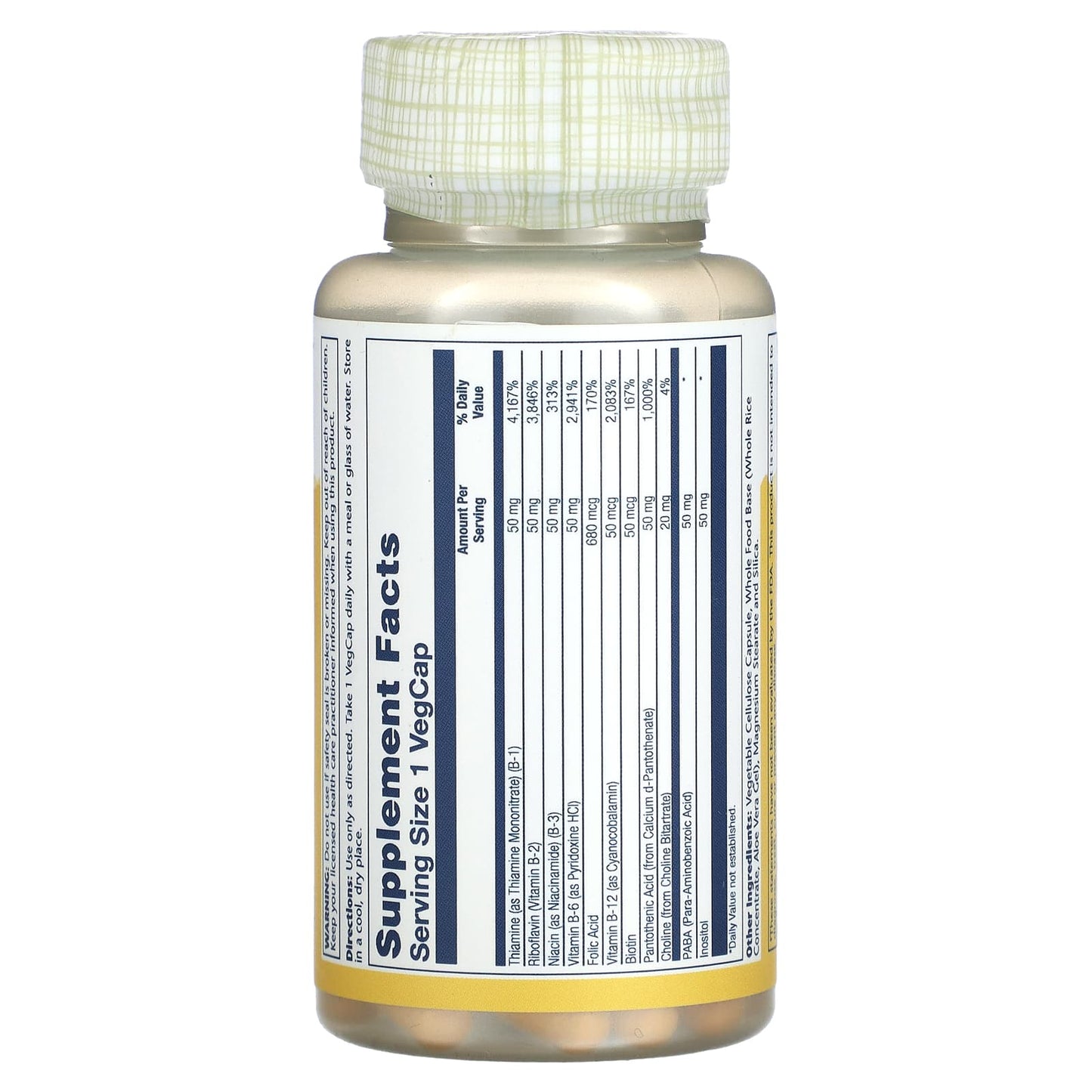 Solaray, Vitamin B-Complex, 50 mg, 50 VegCaps - Image 2