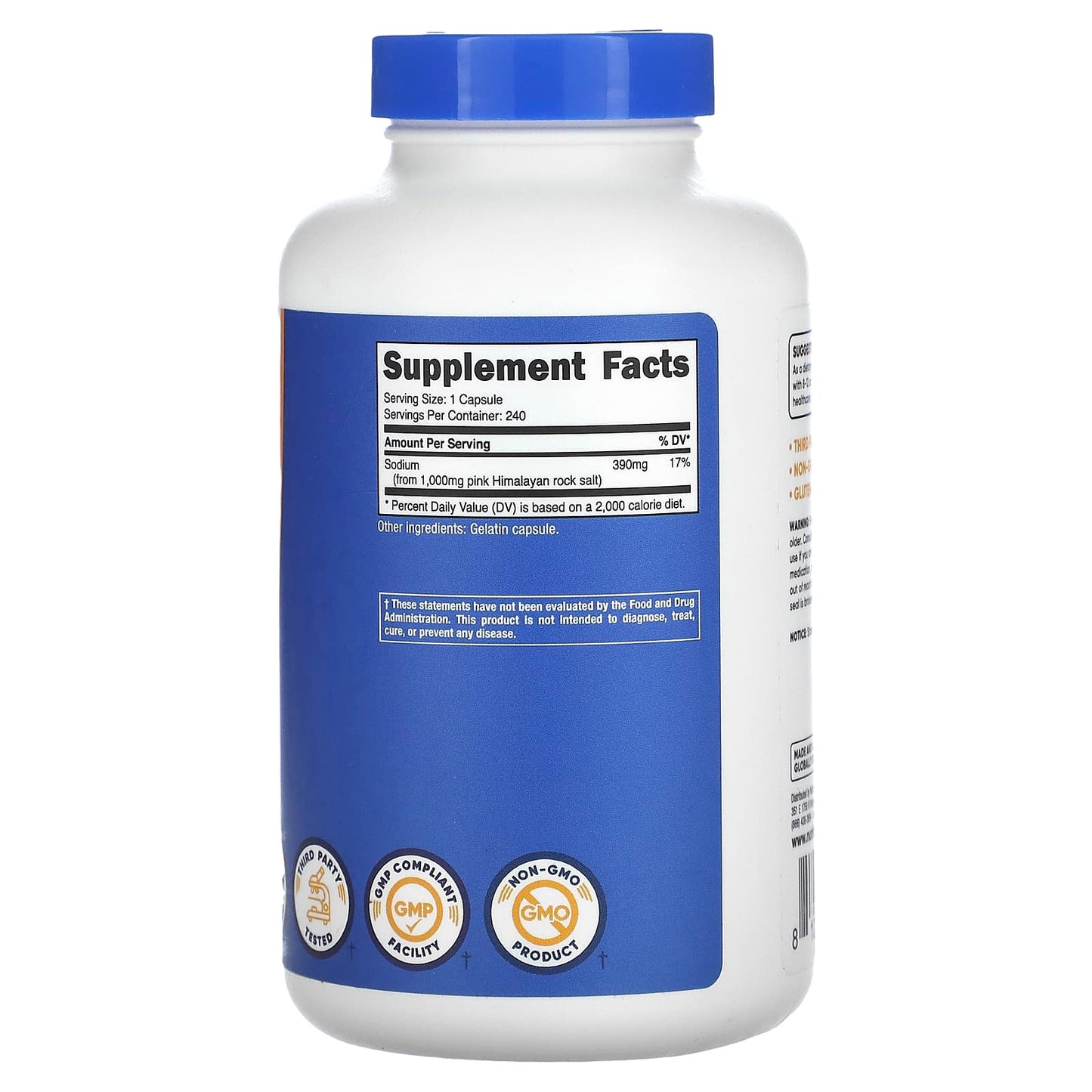 Nutricost, Himalayan Salt , 1,000 mg , 240 Capsules - Image 2