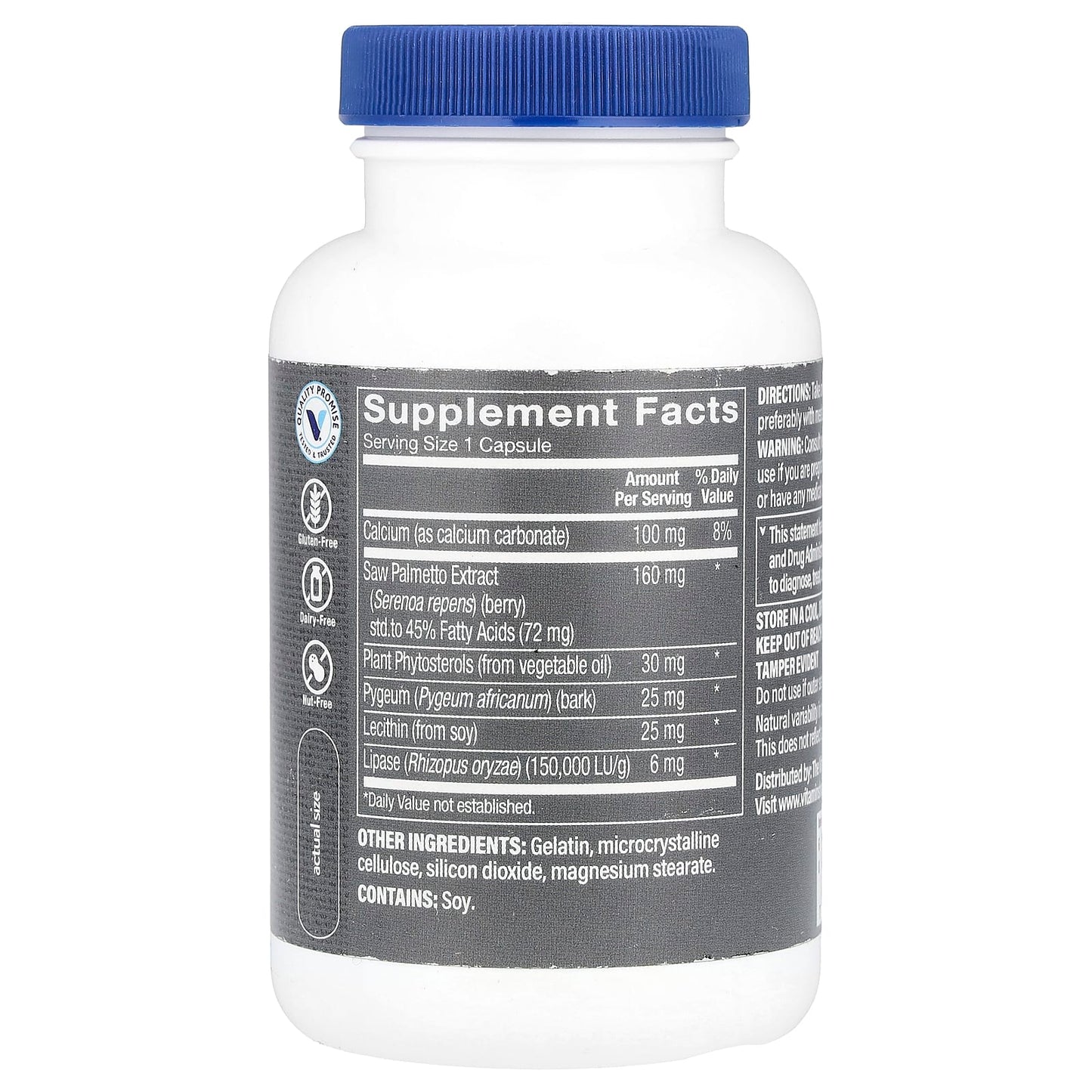 The Vitamin Shoppe, Men's Saw Palmetto & Pygeum Complex With Plant Sterols, 120 Capsules - Image 2