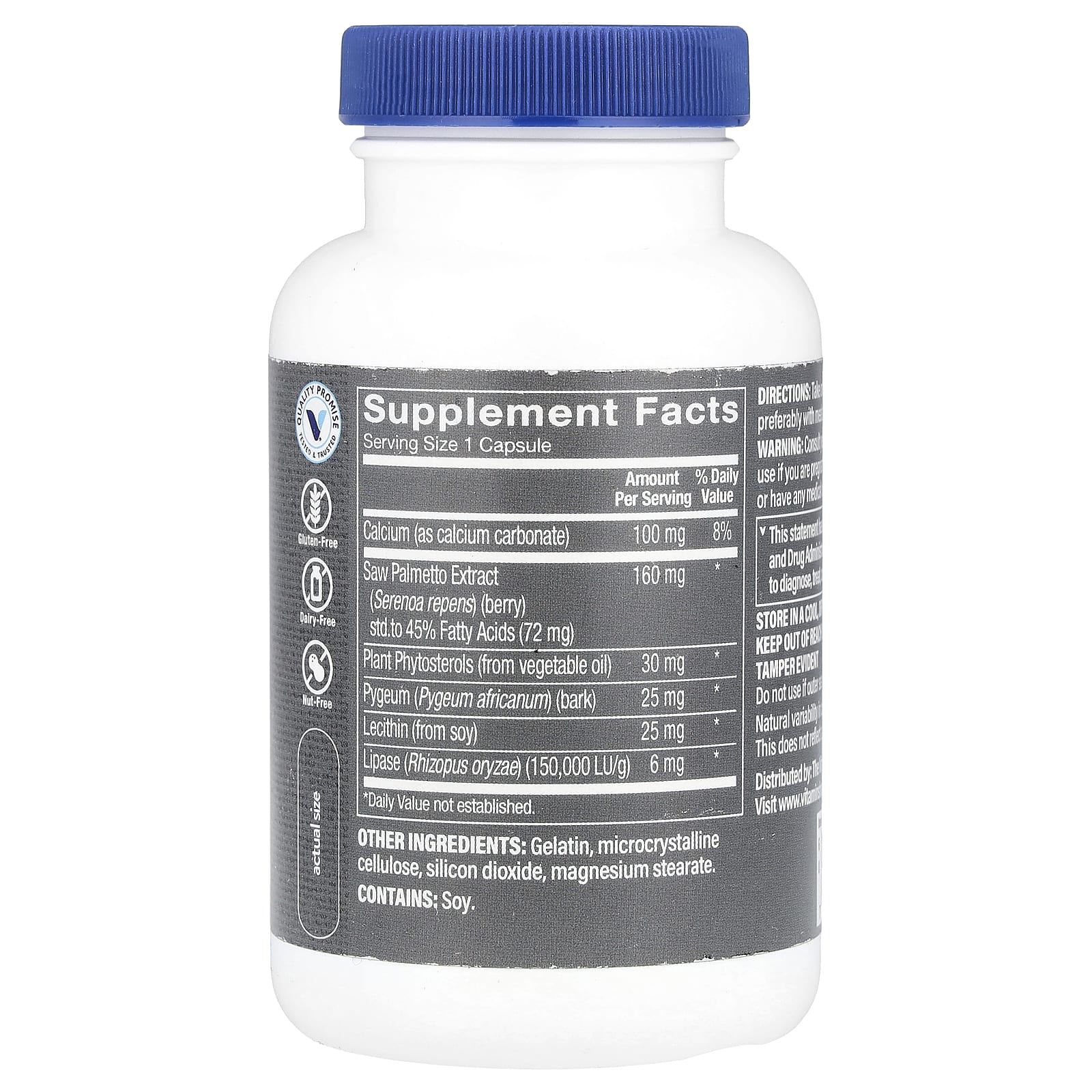The Vitamin Shoppe, Men's Saw Palmetto & Pygeum Complex With Plant Sterols, 120 Capsules - Image 2