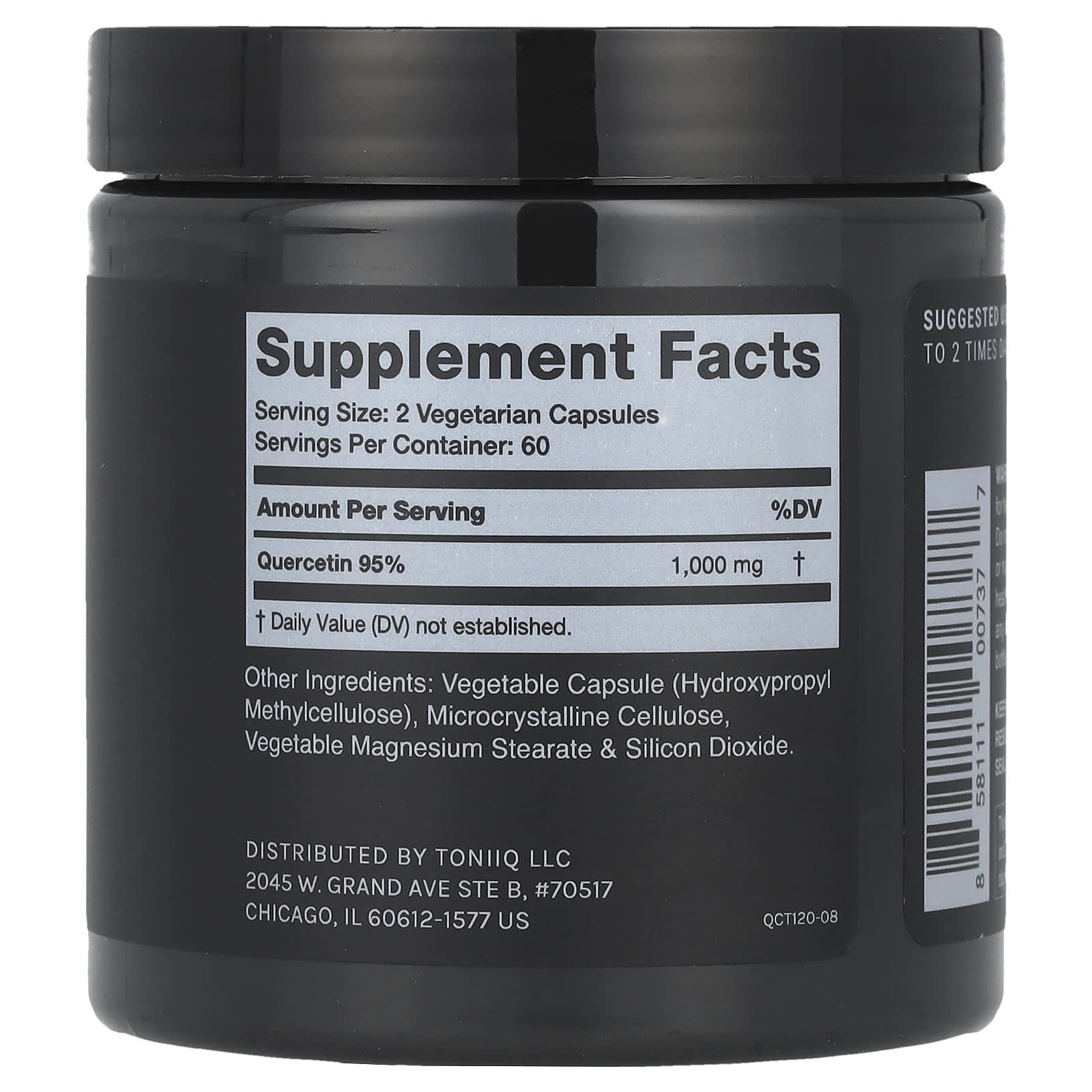 Toniiq, Quercetin, 120 Capsules (500 mg per Capsule) - Image 2