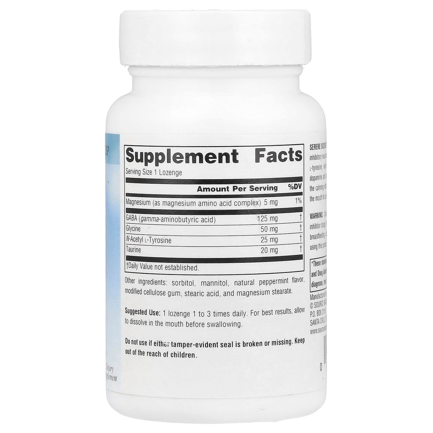 Source Naturals, Serene Science®, GABA Calm®, Peppermint, 60 Lozenges - Image 2