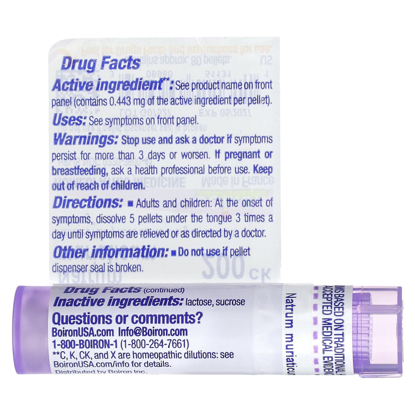 Boiron 200CK Natrum Muriaticum Allergy Relief Homeopathic Pellets - Image 2