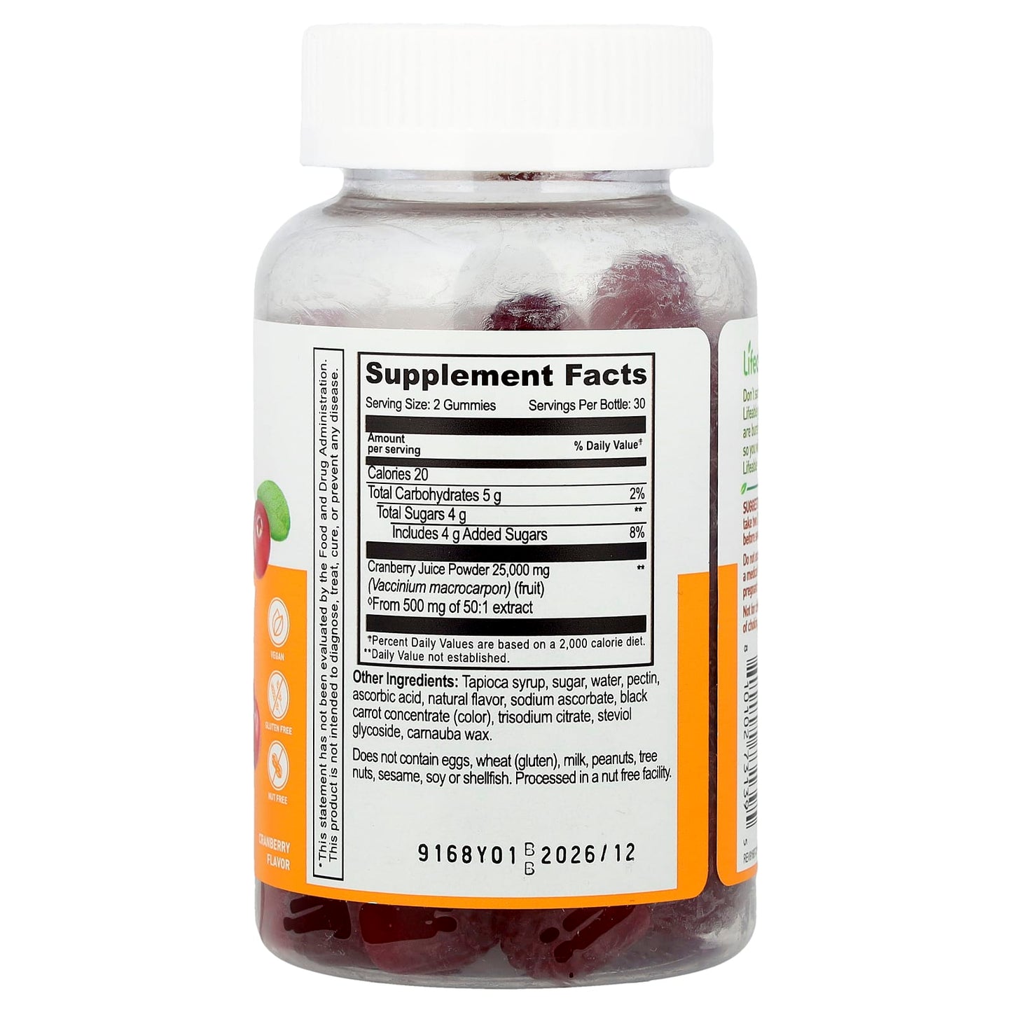 Lifeable, Cranberry Gummies, 60 Gummies (12,500 mg per Gummy) - Image 2