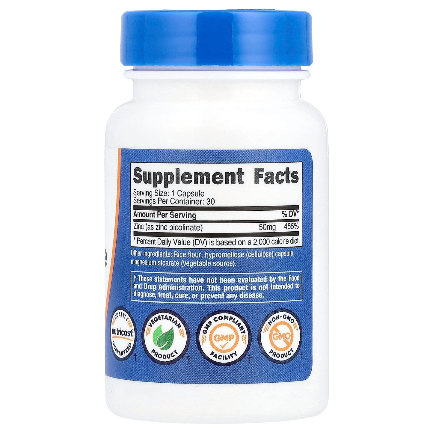 Nutricost, Zinc Picolinate, 50 mg, 30 Capsules - Image 2