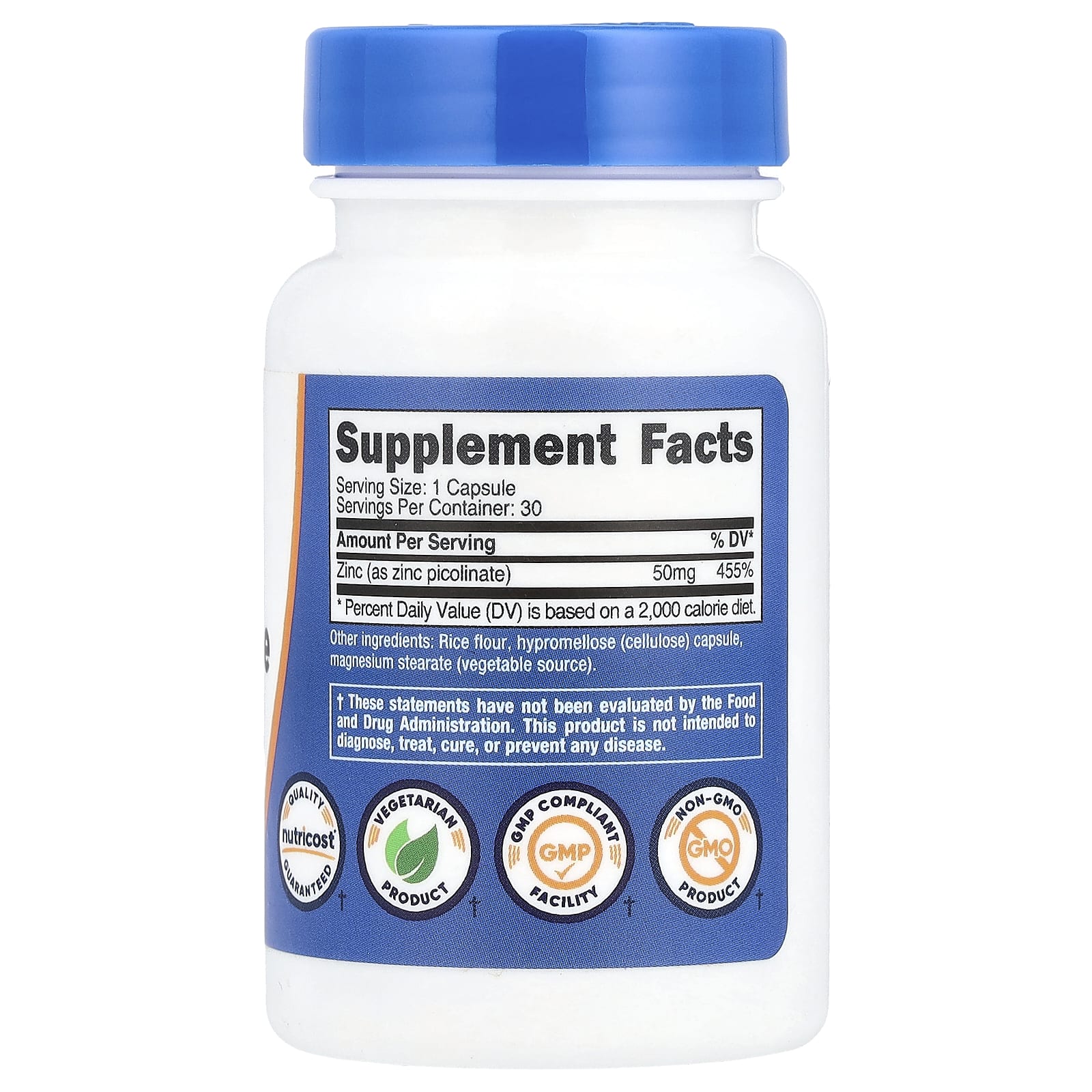 Nutricost, Zinc Picolinate, 50 mg, 30 Capsules - Image 2