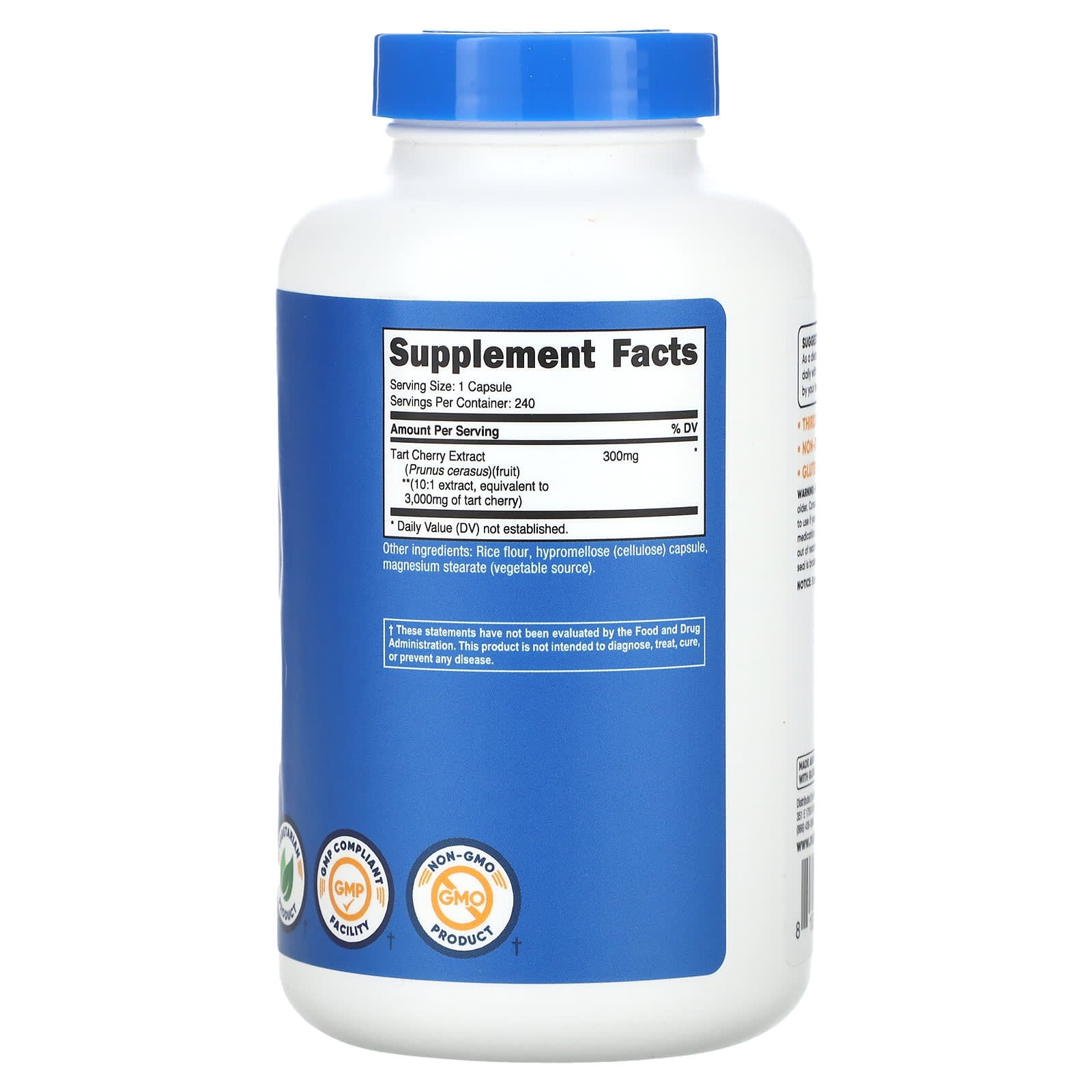 Nutricost, Tart Cherry, 3,000 mg, 240 Capsules - Image 2