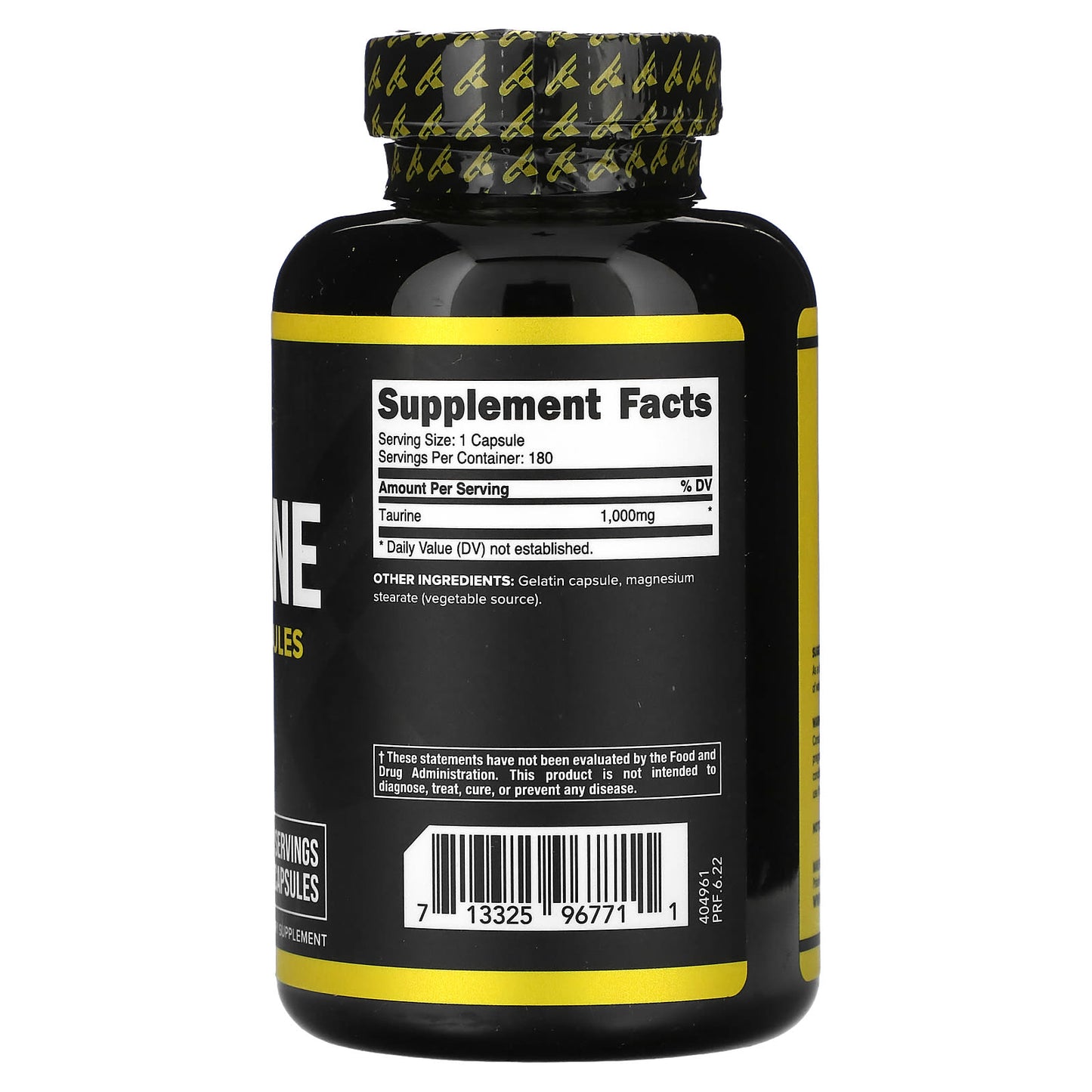 Primaforce, Taurine, 1,000 mg, 180 Capsules - Image 2