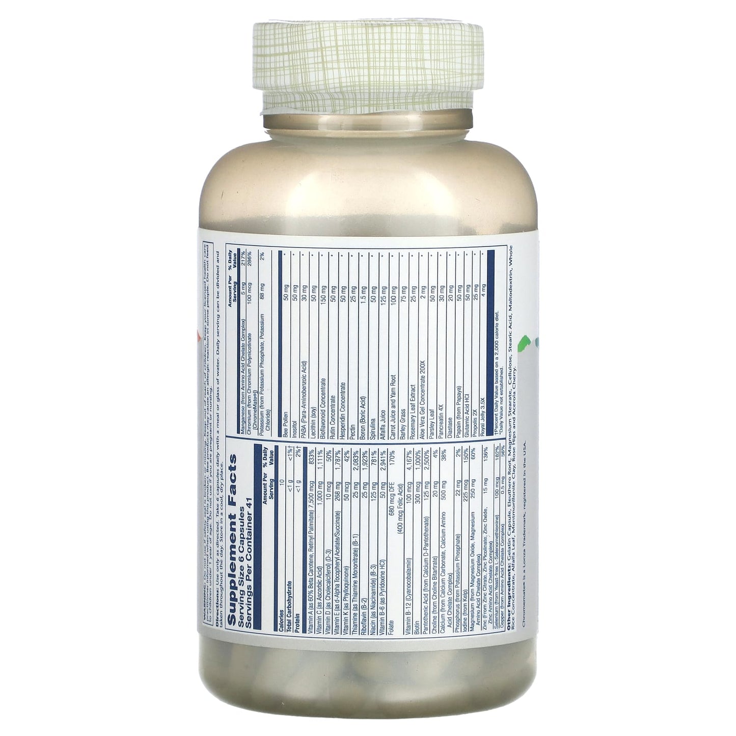 Solaray, Spectro Multivitamin, Iron Free, 250 Capsules - Image 2