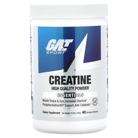GAT Creatine Monohydrate Unflavored, 300g - Boost Muscle Strength & Power - Image 1