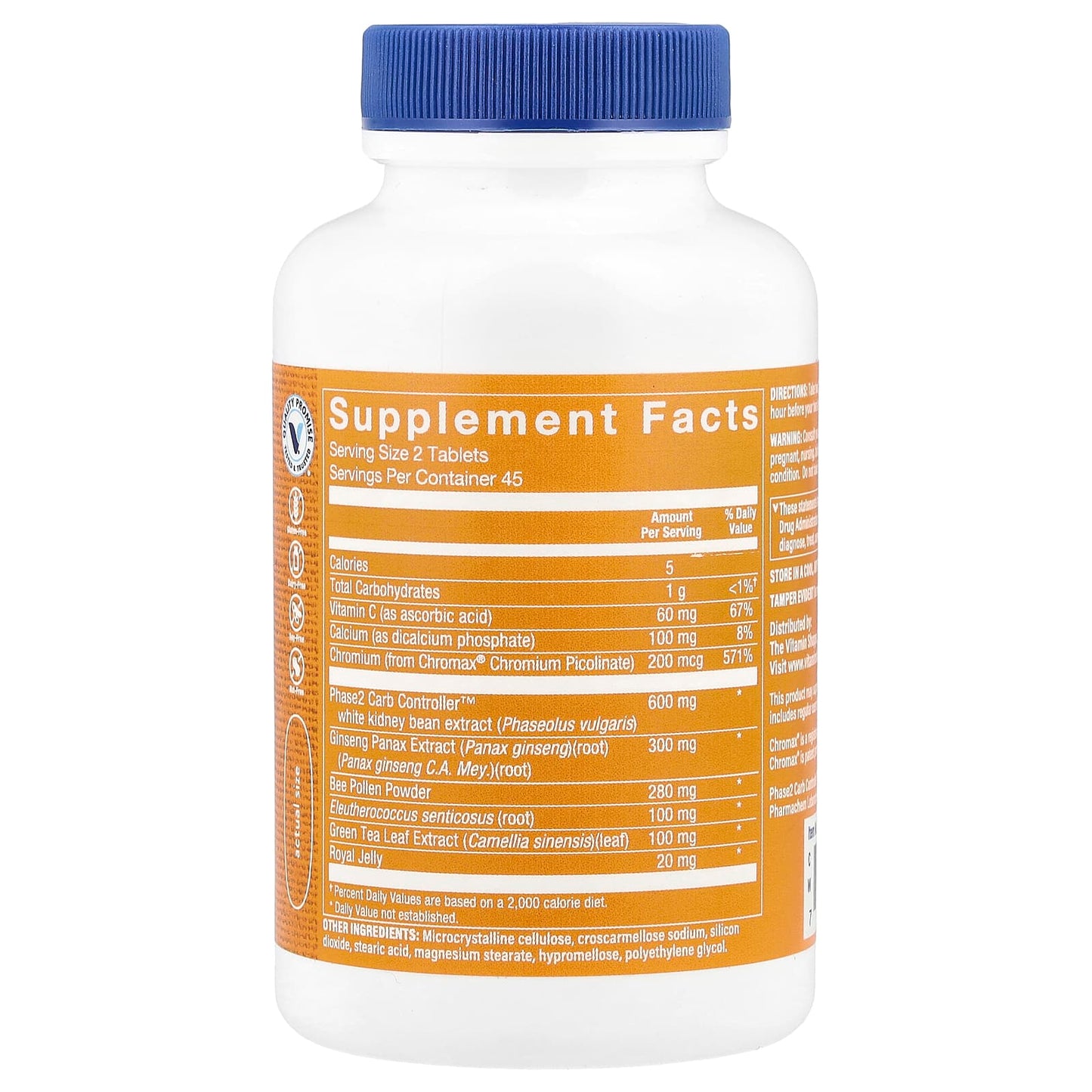 The Vitamin Shoppe, Carb Shredder, 90 Tablets - Image 2