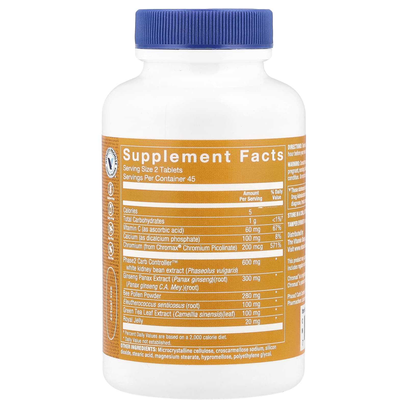 The Vitamin Shoppe, Carb Shredder, 90 Tablets - Image 2