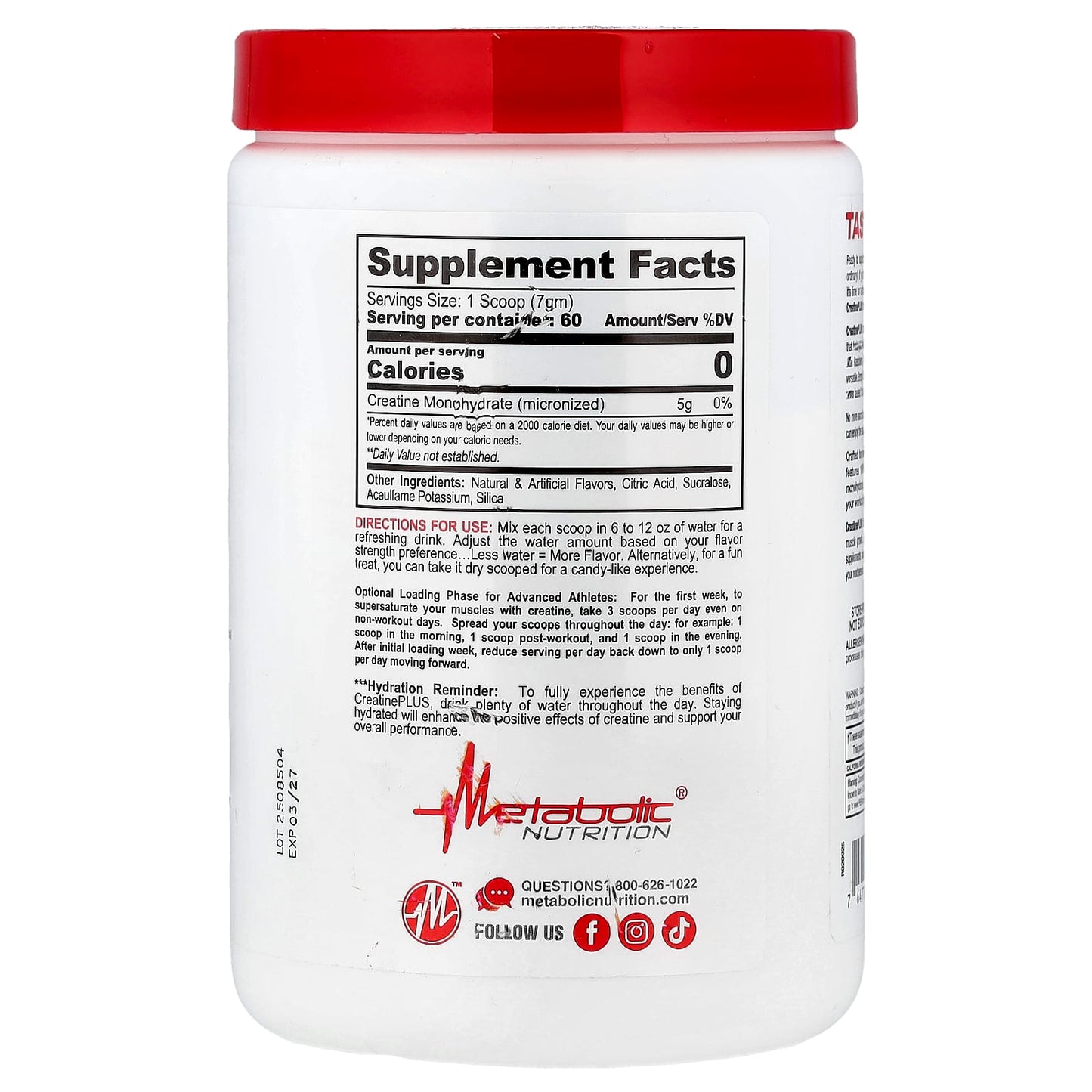 Metabolic Nutrition, Micronized Creatine Plus™, Grape, 420 g - Image 2